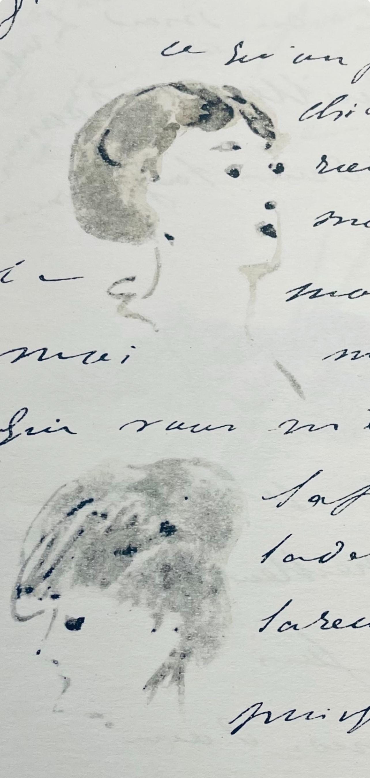 Édouard Manet, Composition, Édouard Manet, Letters with Aquarelles, Limited Edition Lithograph
