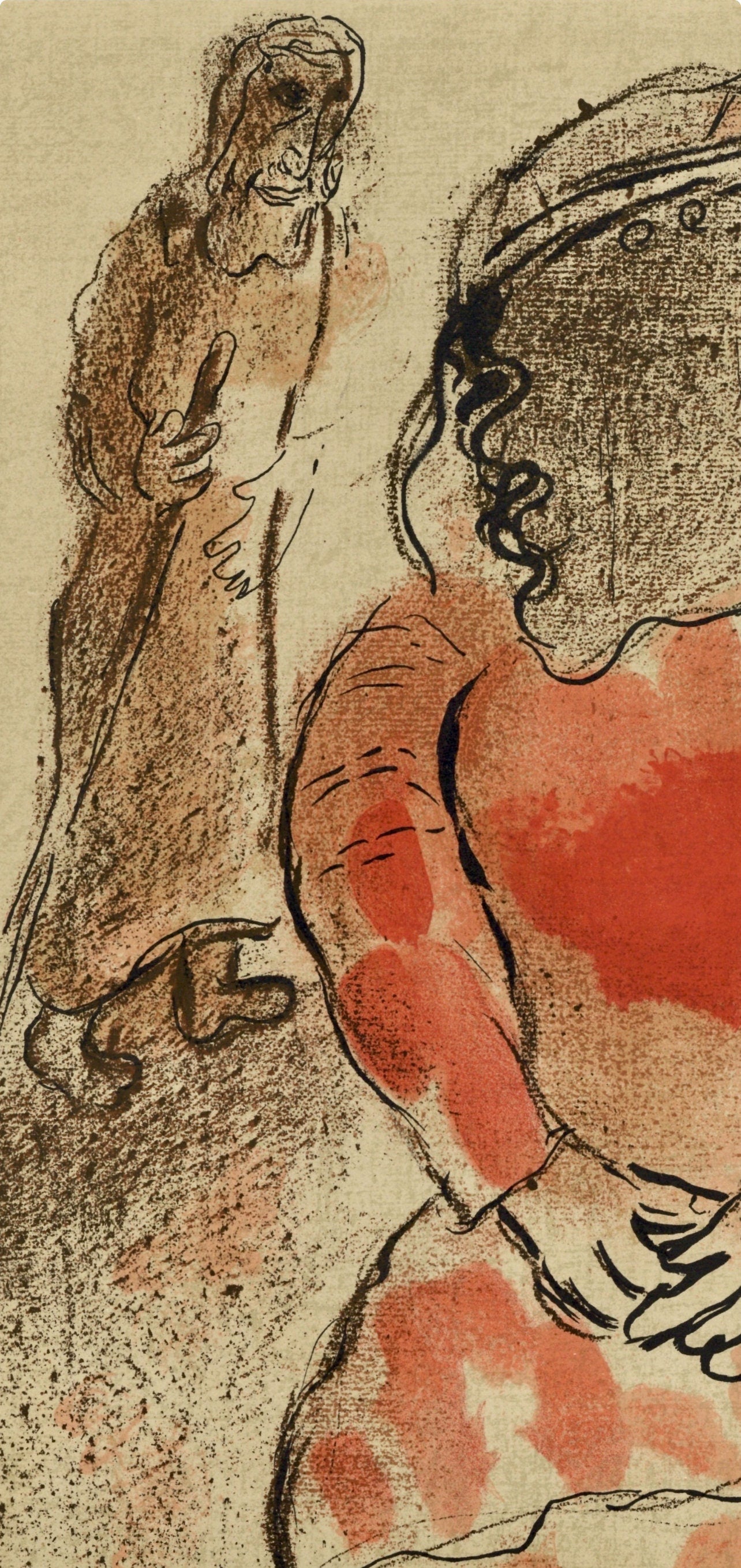 Marc Chagall, The daughter-in-law of Judah (Mourlot 117-46; Cramer 25), Drawings from the Bible, Verve: Revue, Limited Edition Lithograph