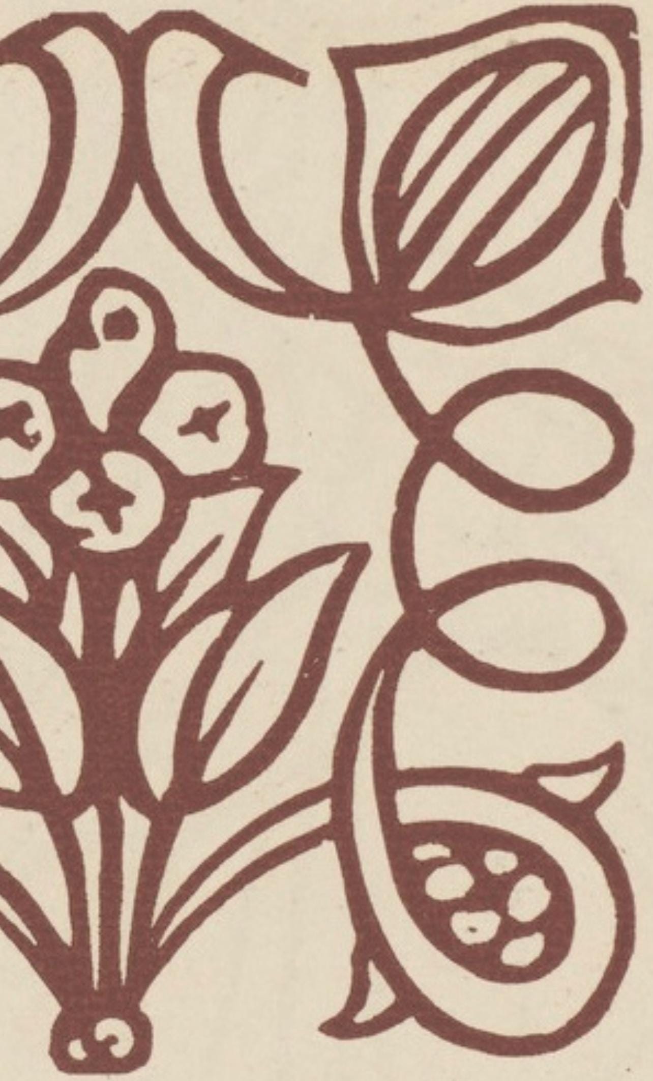 Émile Bernard, Composition (Morane, No. 100), Les Petites Fleurs de St. Françoise, Limited Edition Woodcut