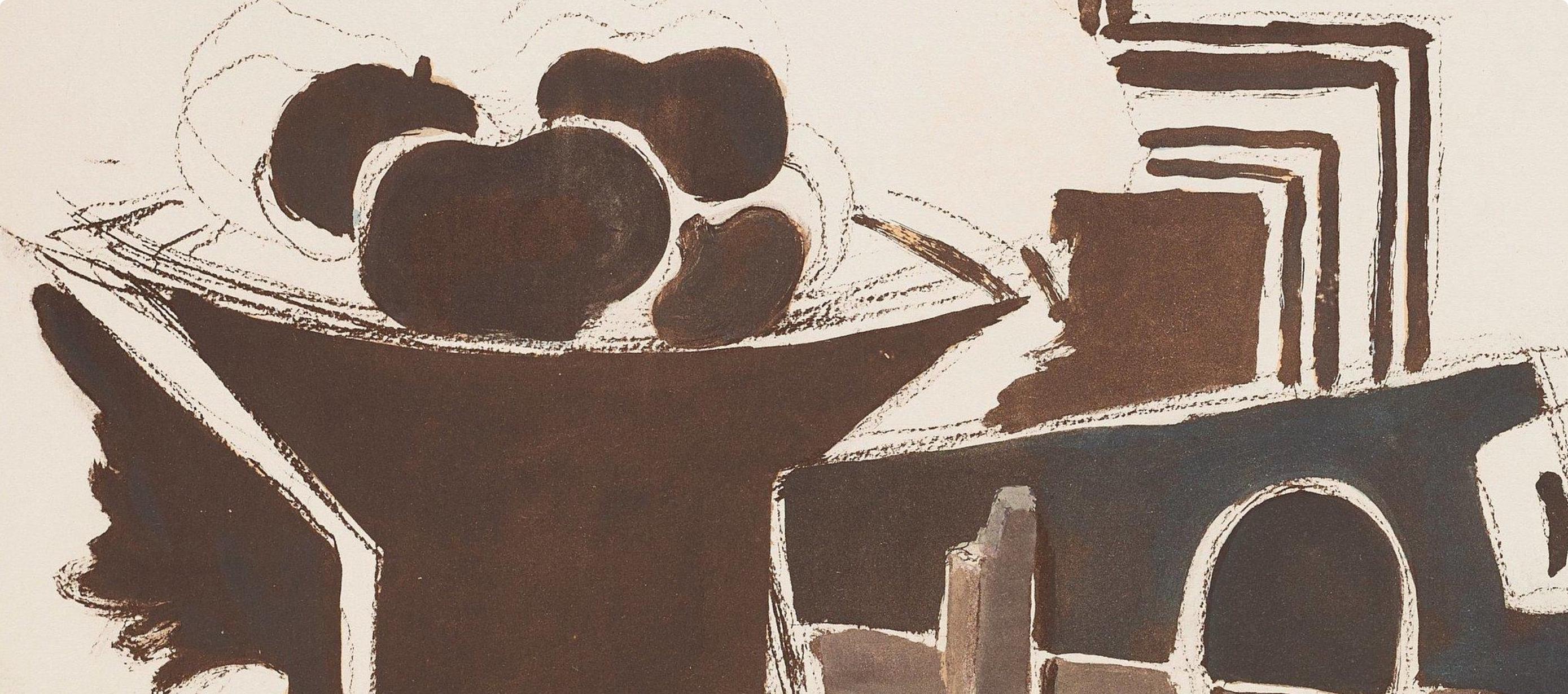 Georges Braque, Composition, Braque Espaces, 13 Dessins, Lavis, Aquarelles, Limited Edition Lithograph