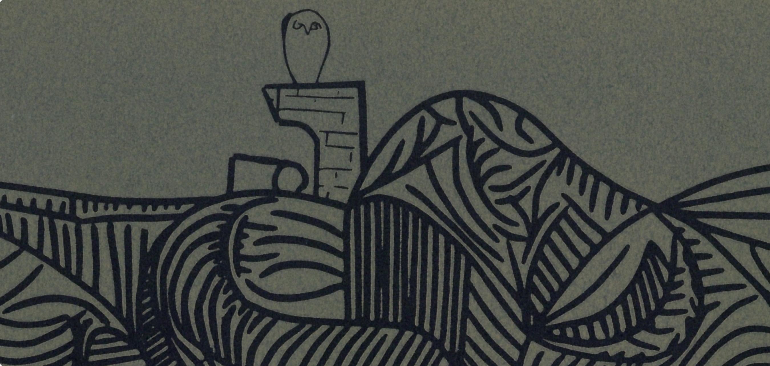 Pablo Picasso, Bacchanal with an Owl (Orozco 214), Grabados al linóleo, Limited Edition Linocut