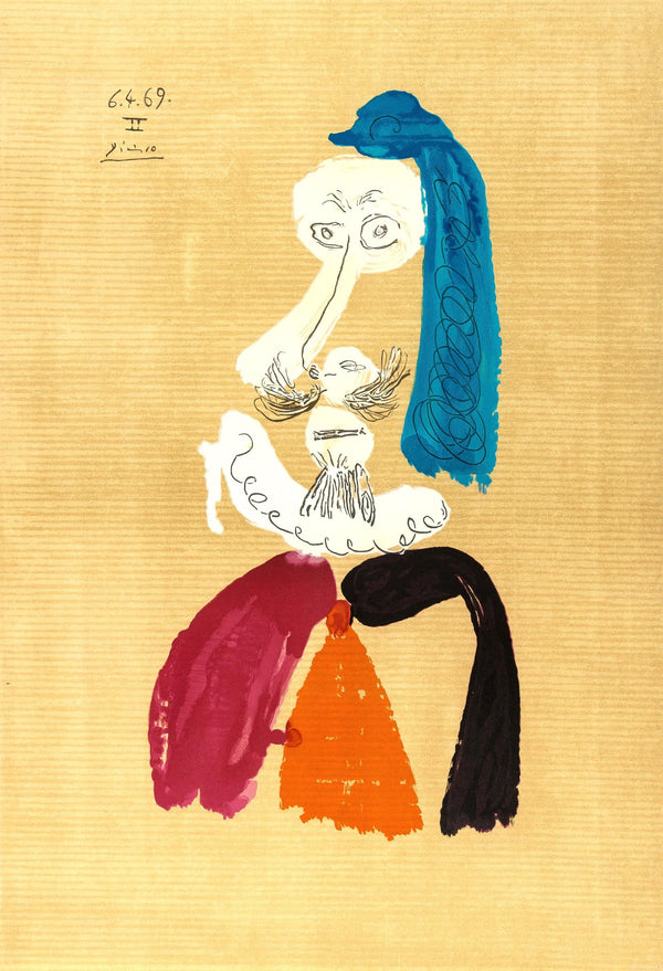 Pablo Picasso, Composition (Orozco 207-261), Vingt-Neuf Portraits Imaginaires, Limited Edition Lithograph