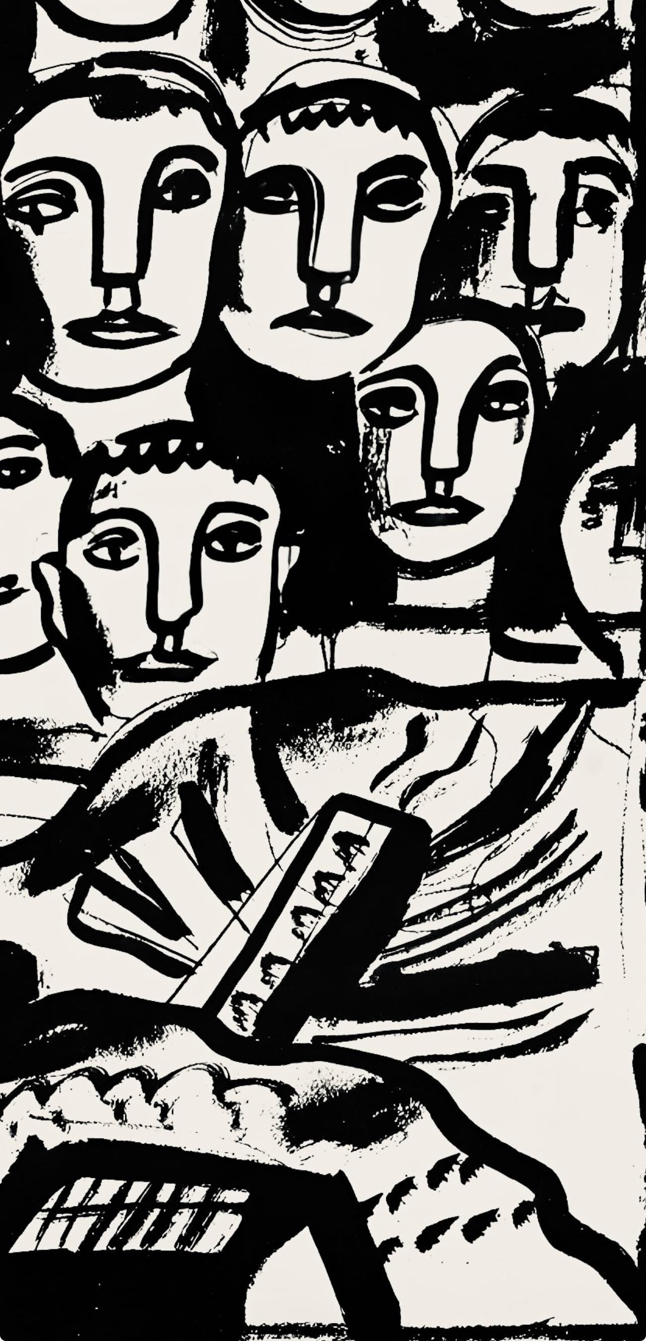Fernand Léger, Composition, Levers de rideau sur la question du bonheur, Limited Edition Lithograph