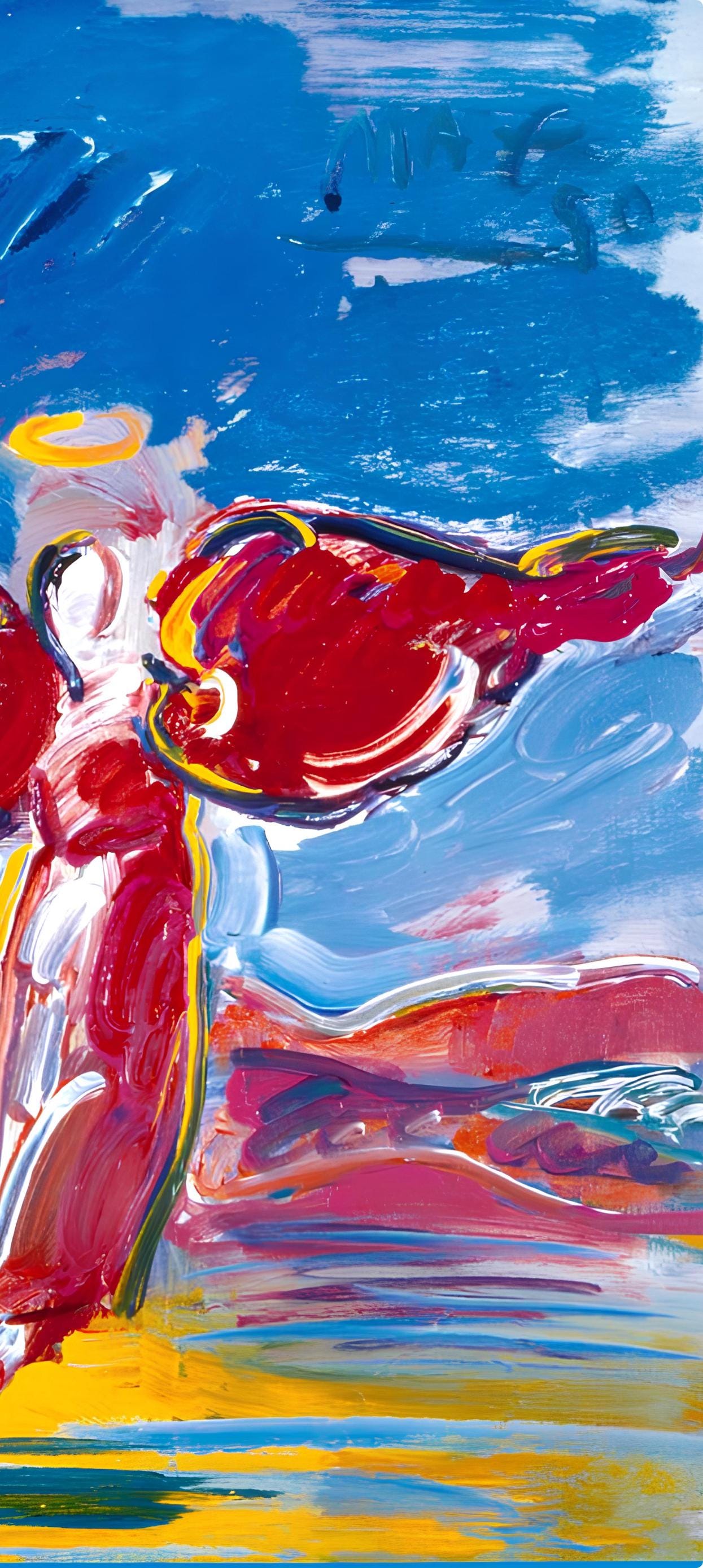 Peter Max, Ascending Angel, 2000, Hand Signed, Official Edition Offset Lithograph