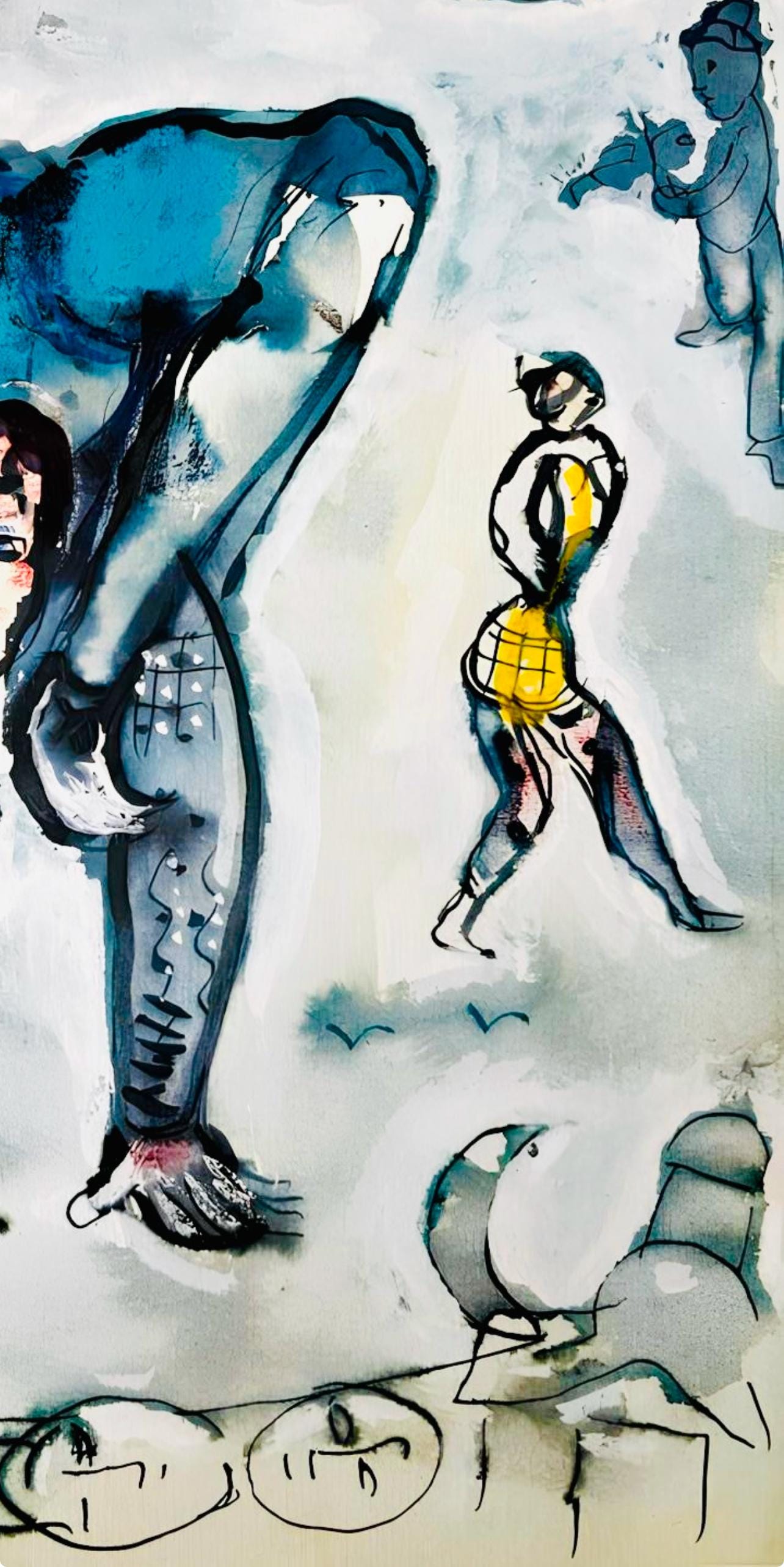 Marc Chagall, Composition, Le Cirque D'Izis,  avec quatre compositions originales de Marc Chagall, Limited Edition Lithograph
