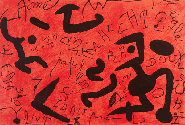 Joan Miró, Composition, Hommage à Aimé et Marguerite Maeght, Derrière le miroir, Limited Edition Lithograph