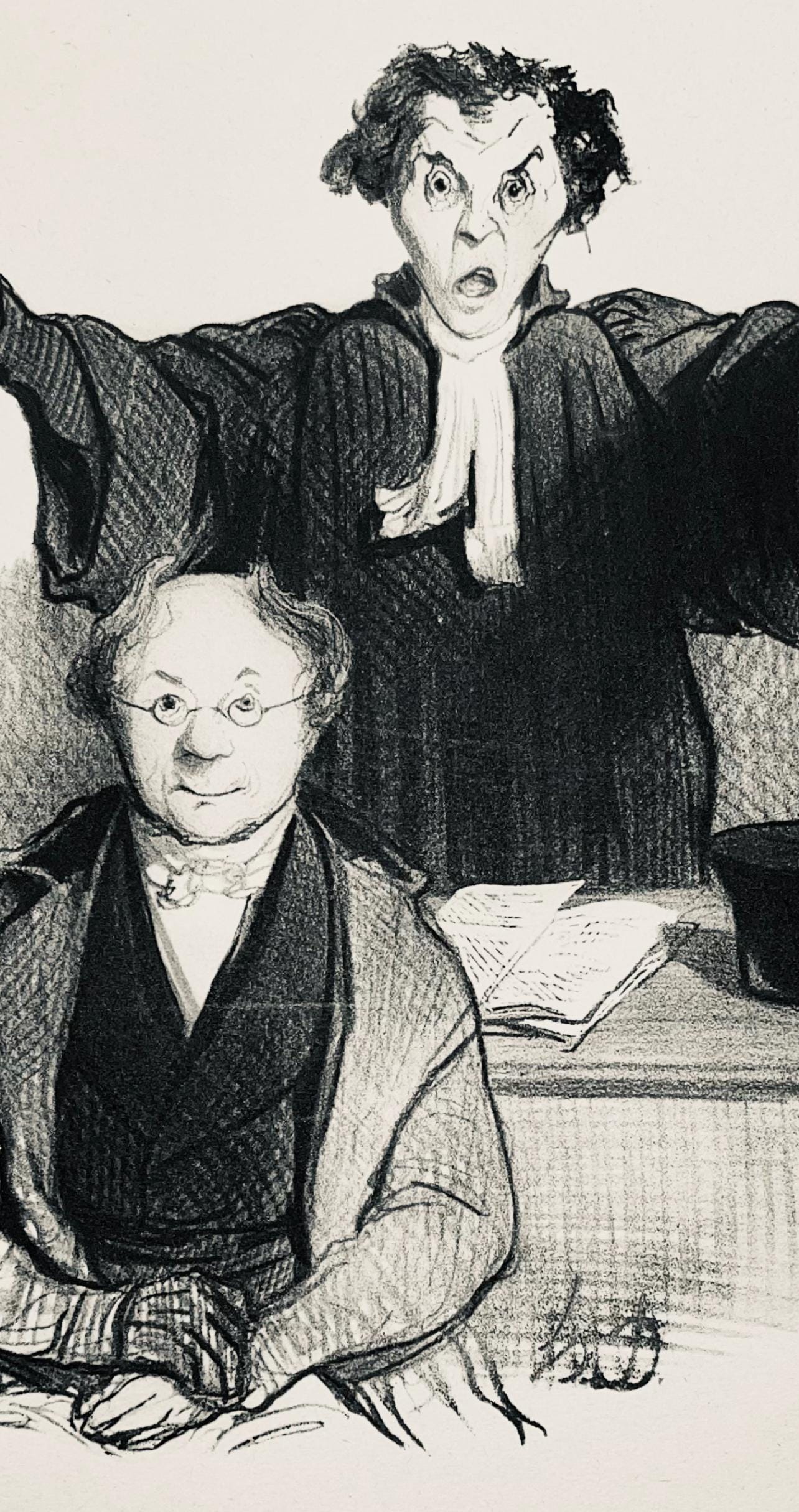 Honoré Daumier, Composition, Honoré Daumier, Law and Justice, Limited Edition Lithograph