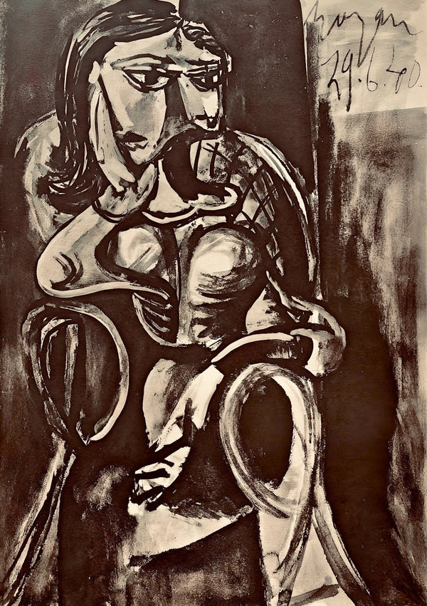 Pablo Picasso, Composition, Carnet de dessins de Picasso, Cahiers d’Art, Limited Edition Lithograph