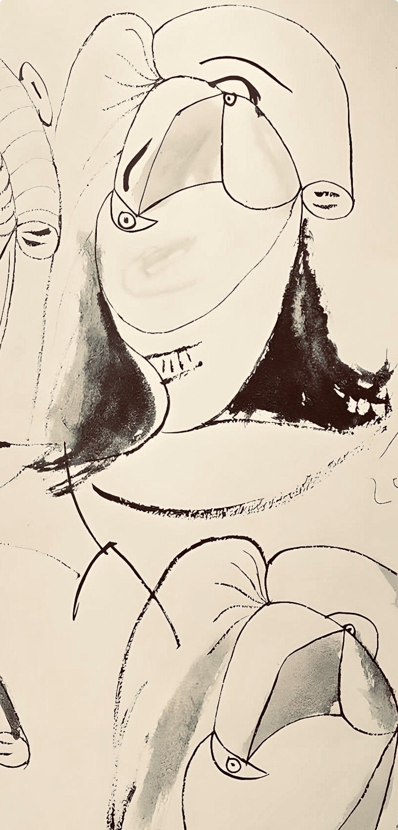 Pablo Picasso, Composition, Carnet de dessins de Picasso, Cahiers d’Art, Limited Edition Lithograph