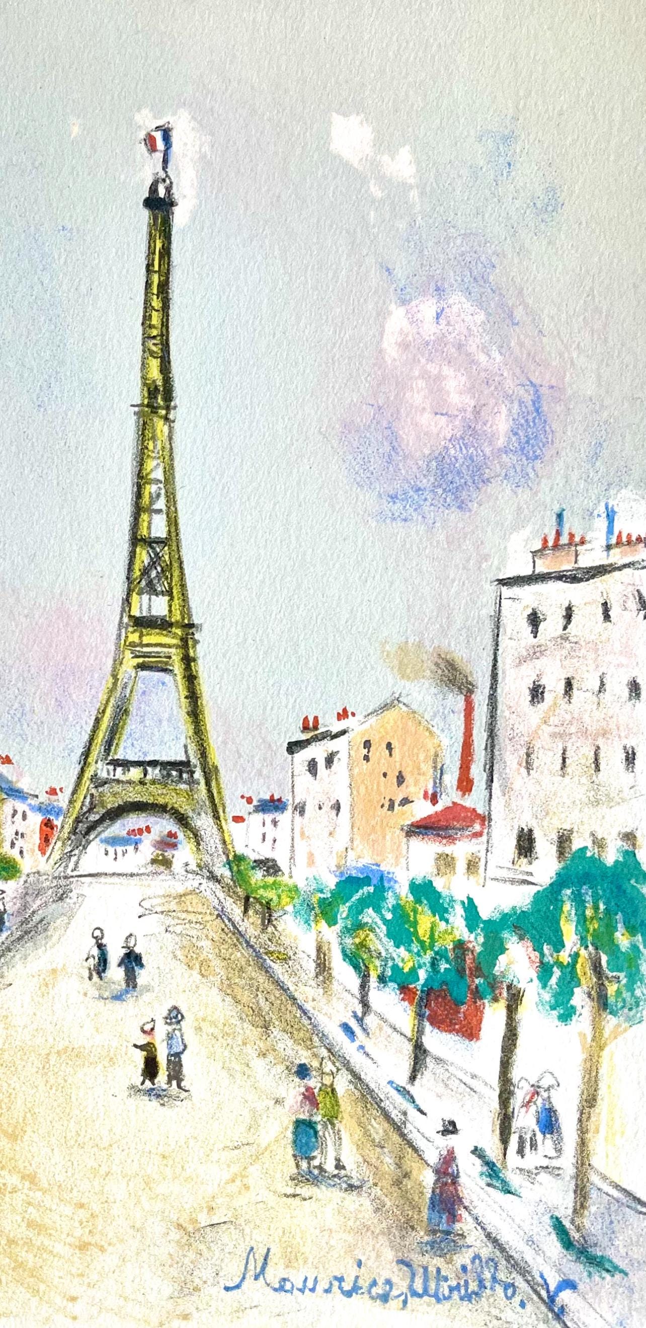 Maurice Utrillo, la Tour Eiffel, Paris Capitale, Limited Edition Lithograph