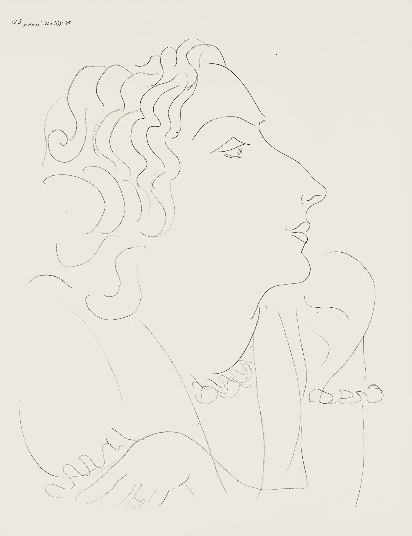Henri Matisse, Série O, var. 3 (Duthuit 9), Henri Matisse, Dessins, Thèmes et variations, Limited Edition Lithograph