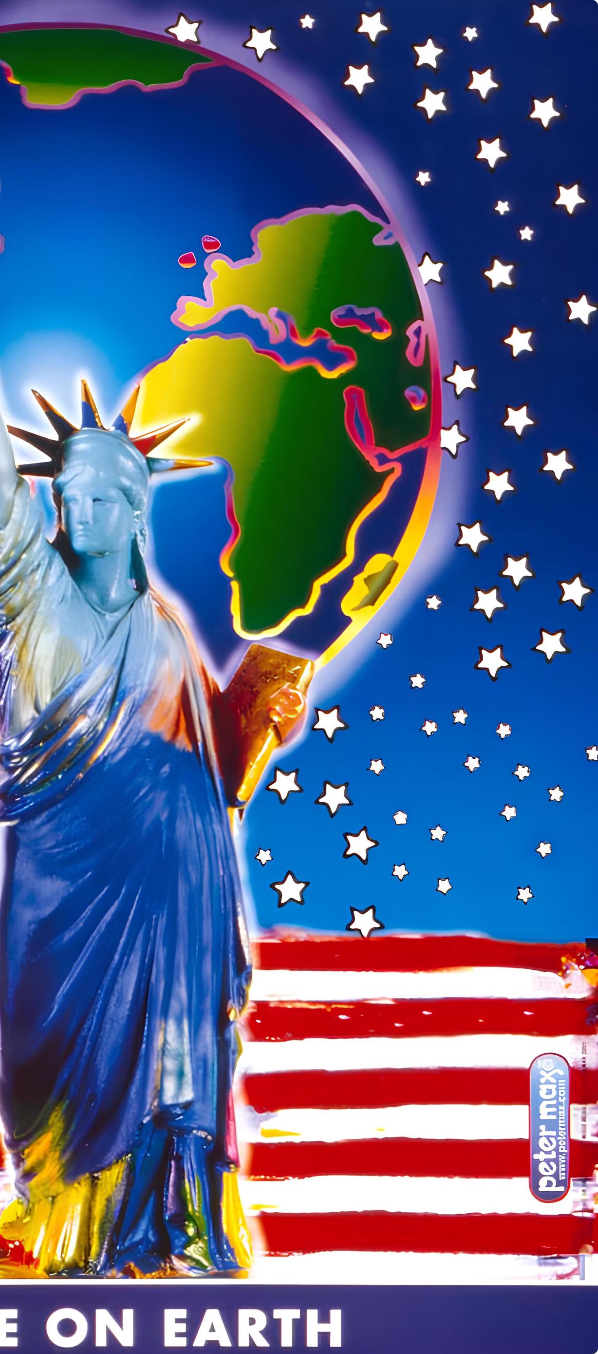 Peter Max, 9-11, Peace on Earth, 2001, Hand Signed, Official Edition Offset Lithograph