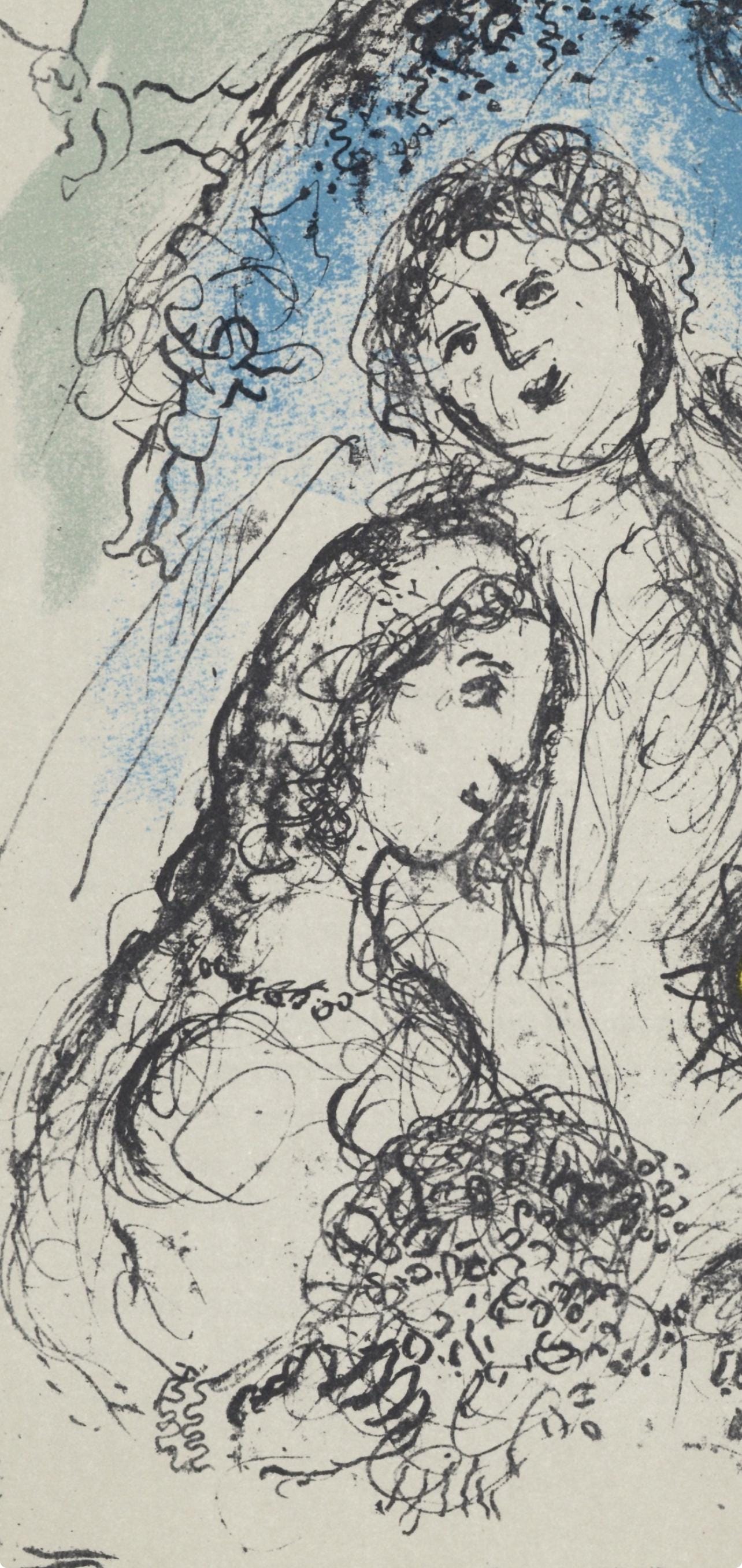 Marc Chagall, Composition (Mourlot 993), Hommage à Aimé et Marguerite Maeght, Derrière le miroir, Limited Edition Lithograph