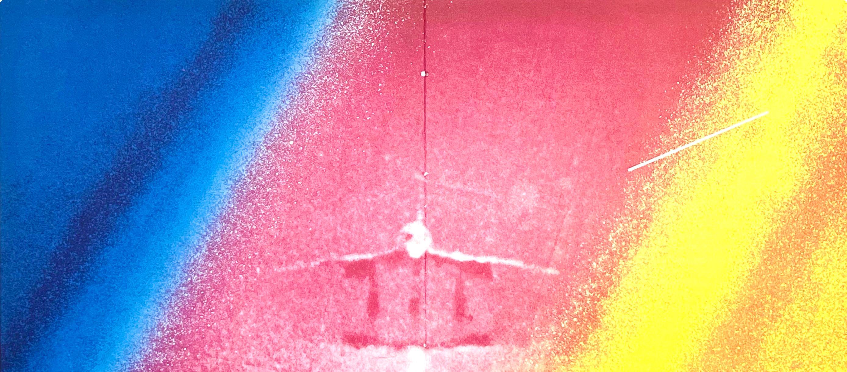 Jacques Monory, Composition, Hommage à Aimé et Marguerite Maeght, Derrière le miroir, Limited Edition Lithograph