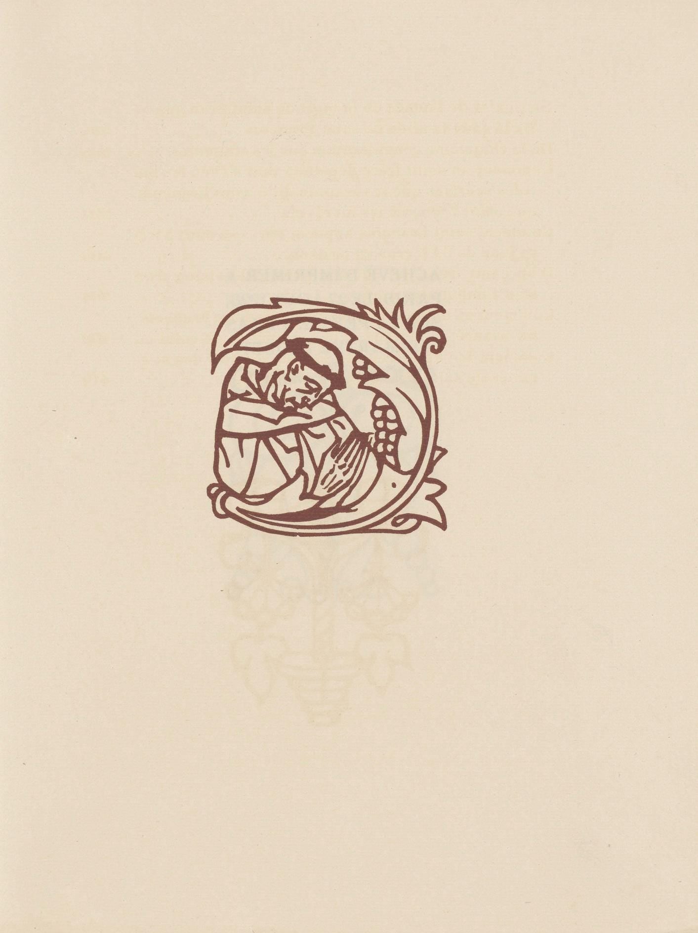 Émile Bernard, Composition (Morane, No. 100), Les Petites Fleurs de St. Françoise, Limited Edition Woodcut