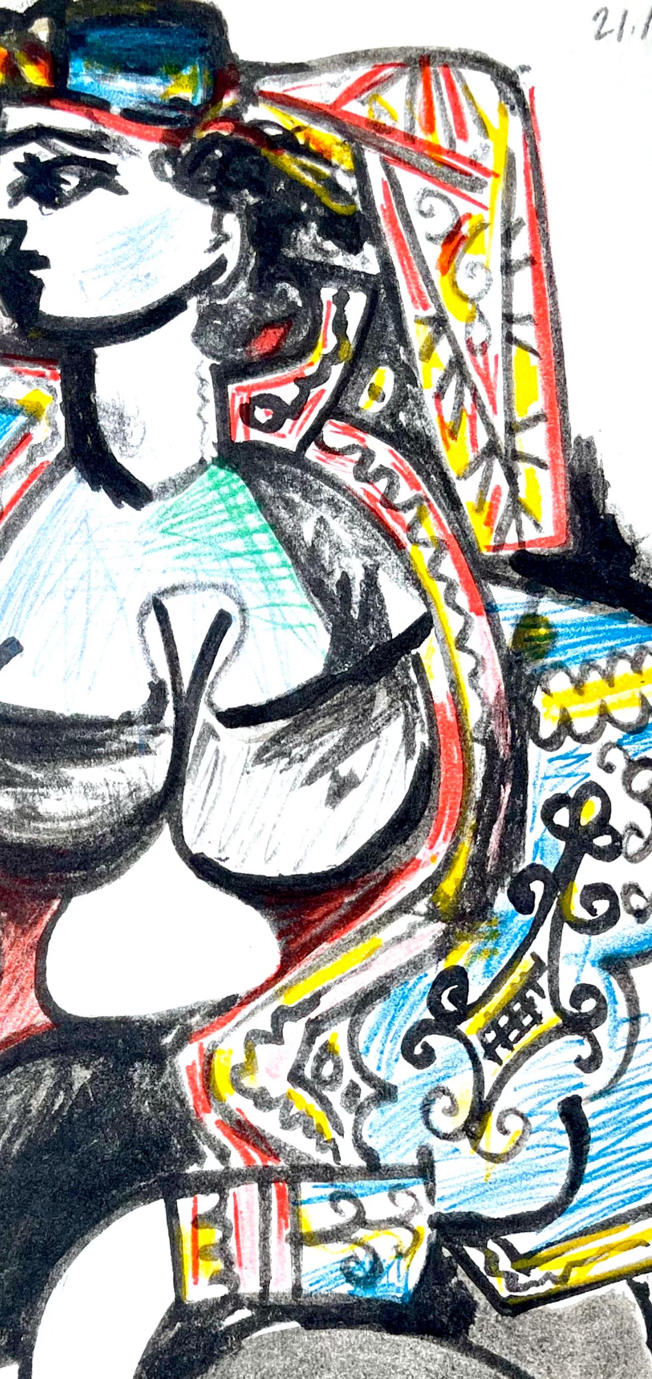 Pablo Picasso, Composition (Cramer 101), Carnet de la Californie, Limited Edition Lithograph