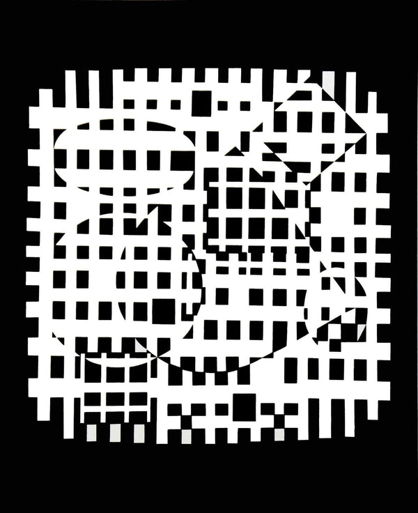 Victor Vasarely, Composition, Croisées, Limited Edition Héliogravure