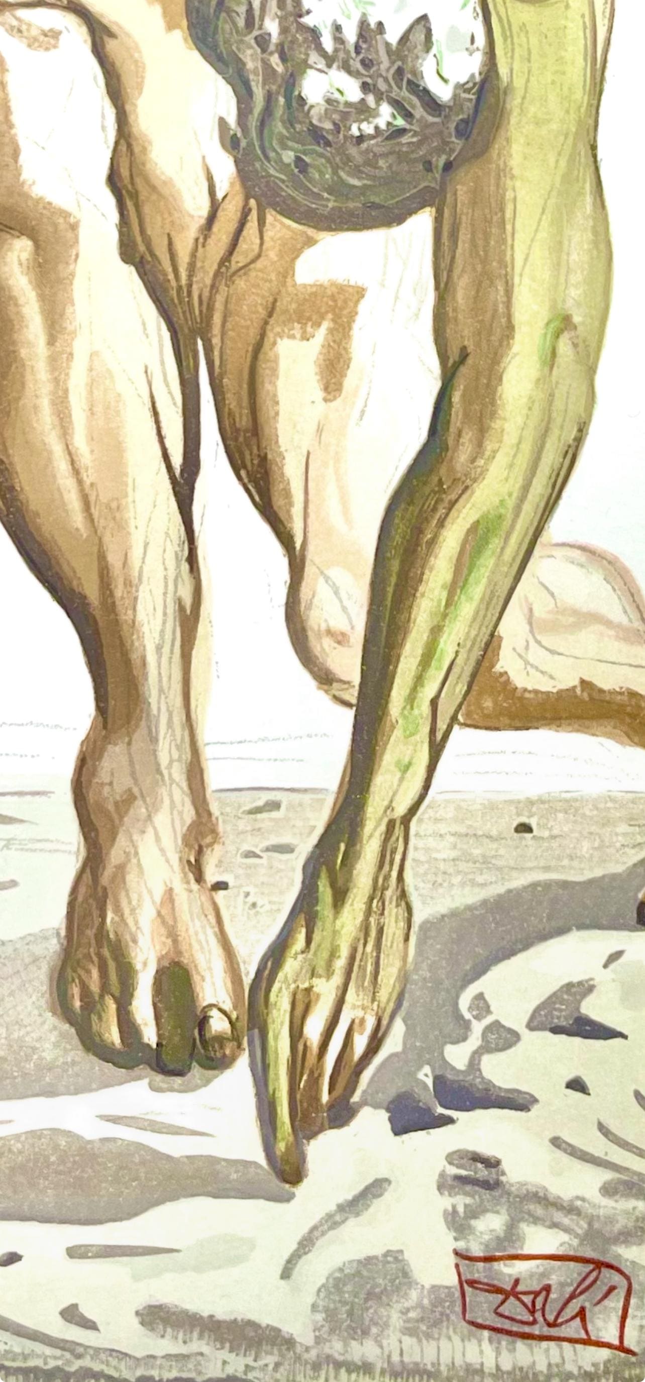 Salvador Dali, Fegefeuer VII (Field 189-200; Michler/Löpsinger 1039-1138), Die Göttliche Komödie, Signed, Limited Edition Woodcut
