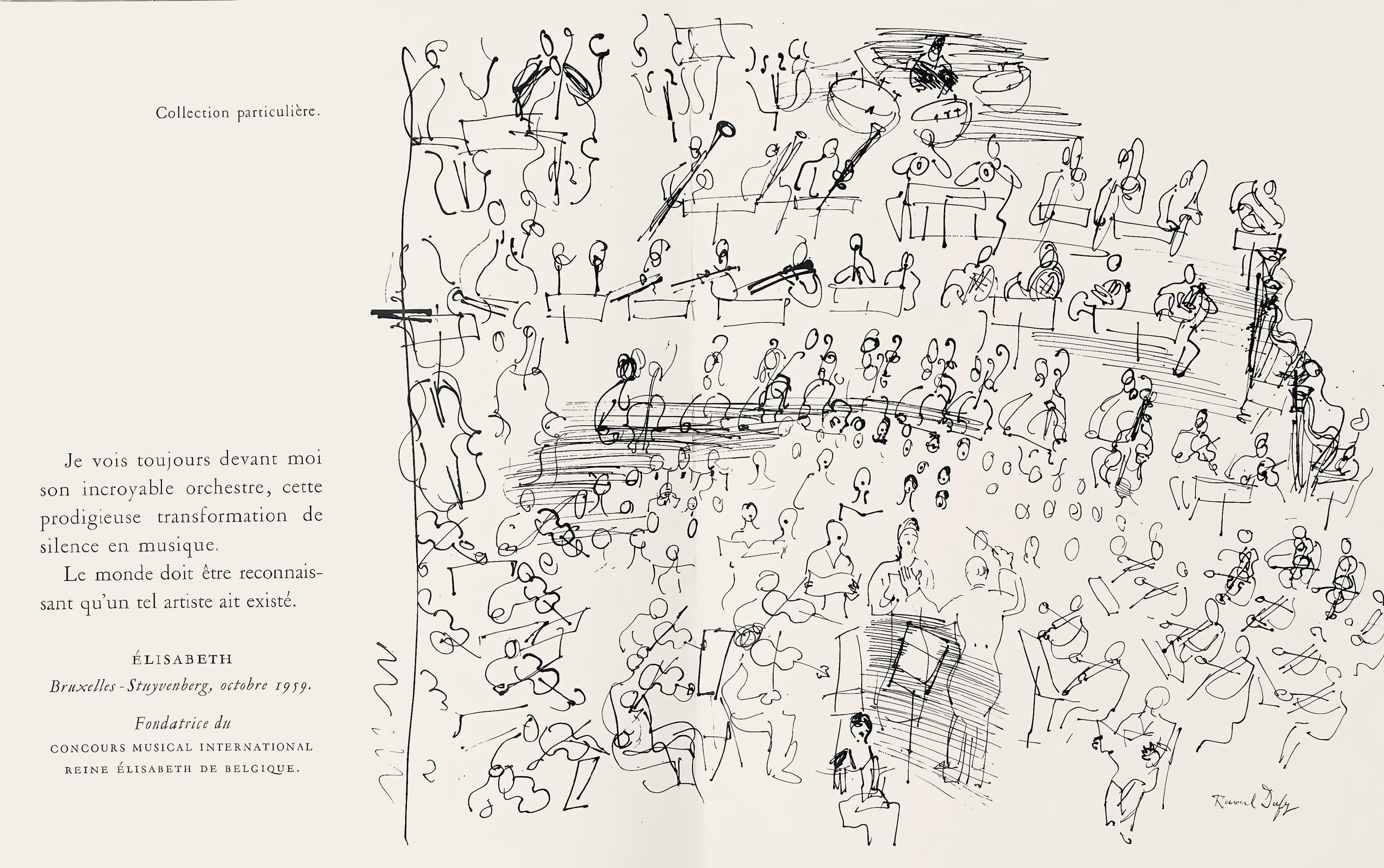 Raoul Dufy, Dessin, Lettre à mon peintre Raoul Dufy, Limited Edition Lithograph