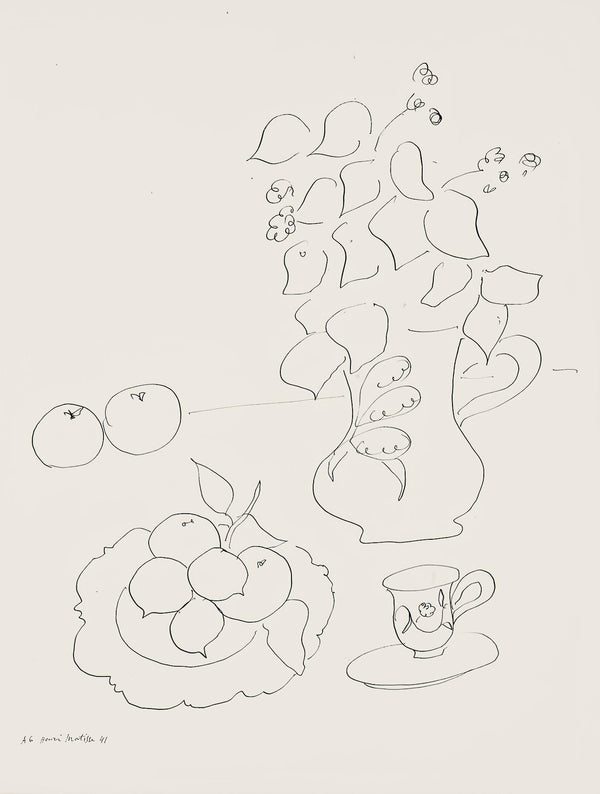 Henri Matisse, Série A, var. 6 (Duthuit 9), Henri Matisse, Dessins, Thèmes et variations, Limited Edition Lithograph