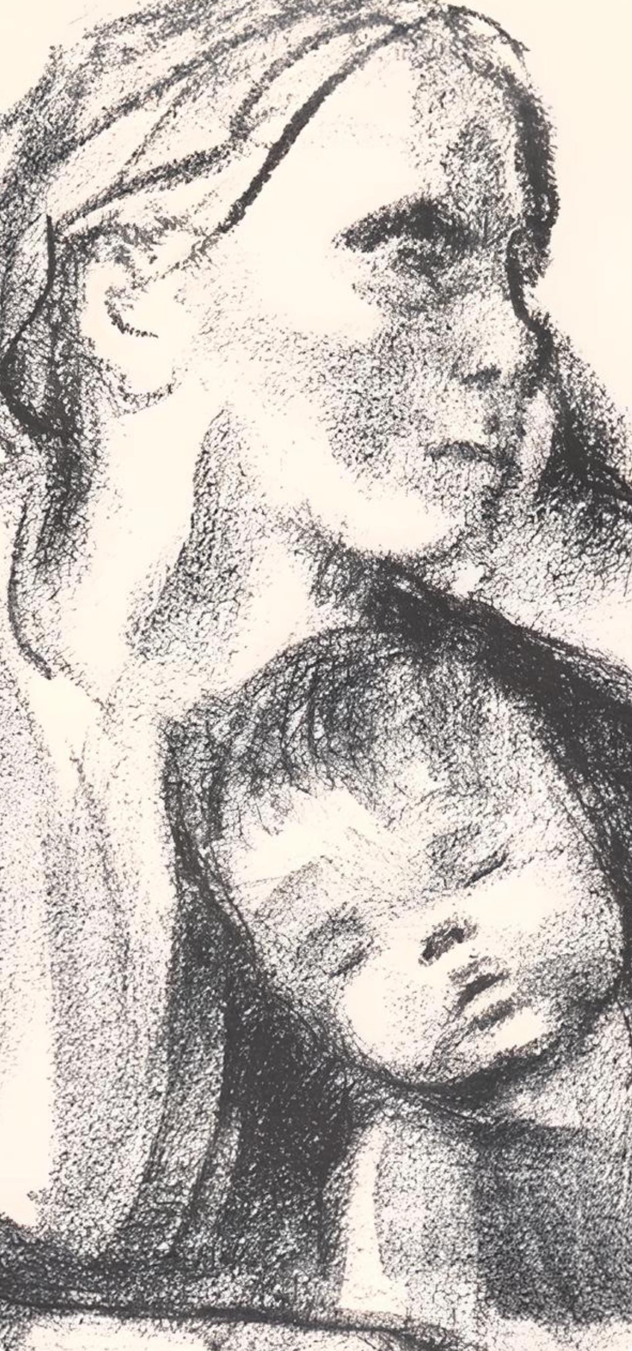 Käthe Kollwitz, Worker Woman with Sleeping Child (Arbeiterfrau mit schlafendem Jungen), Limited Edition Lithograph