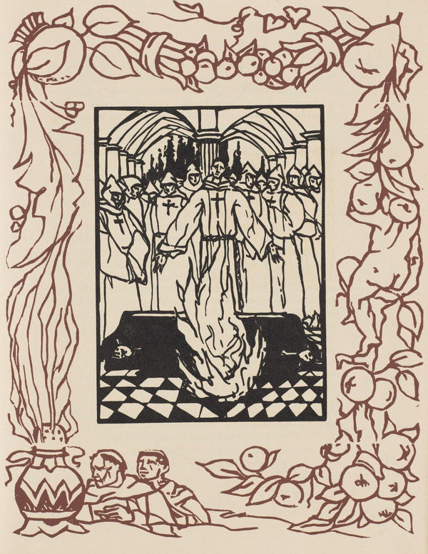 Émile Bernard, Composition (Morane, No. 100), Les Petites Fleurs de St. Françoise, Limited Edition Woodcut