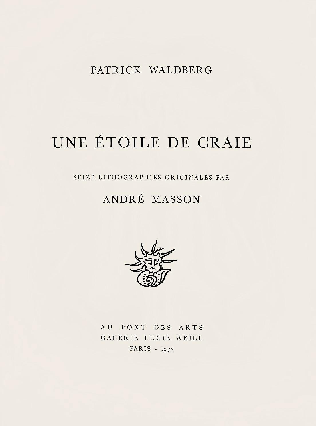 André Masson, Composition (Cramer 97), Une Étoile de Craie, Limited Edition Lithograph