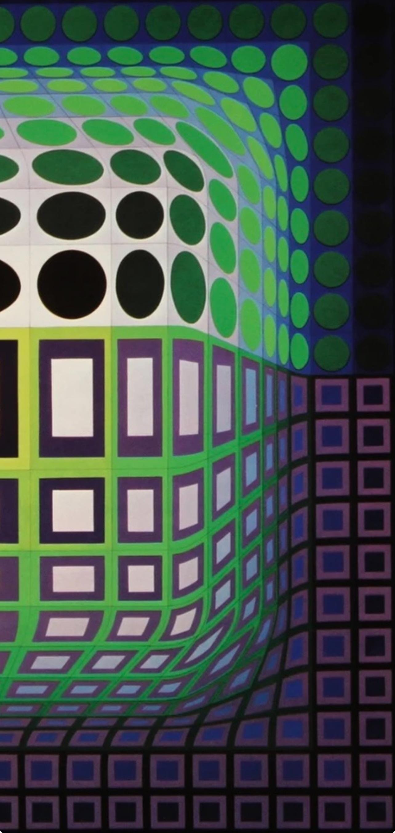 Victor Vasarely, Composition, Damier, Limited Edition Héliogravure