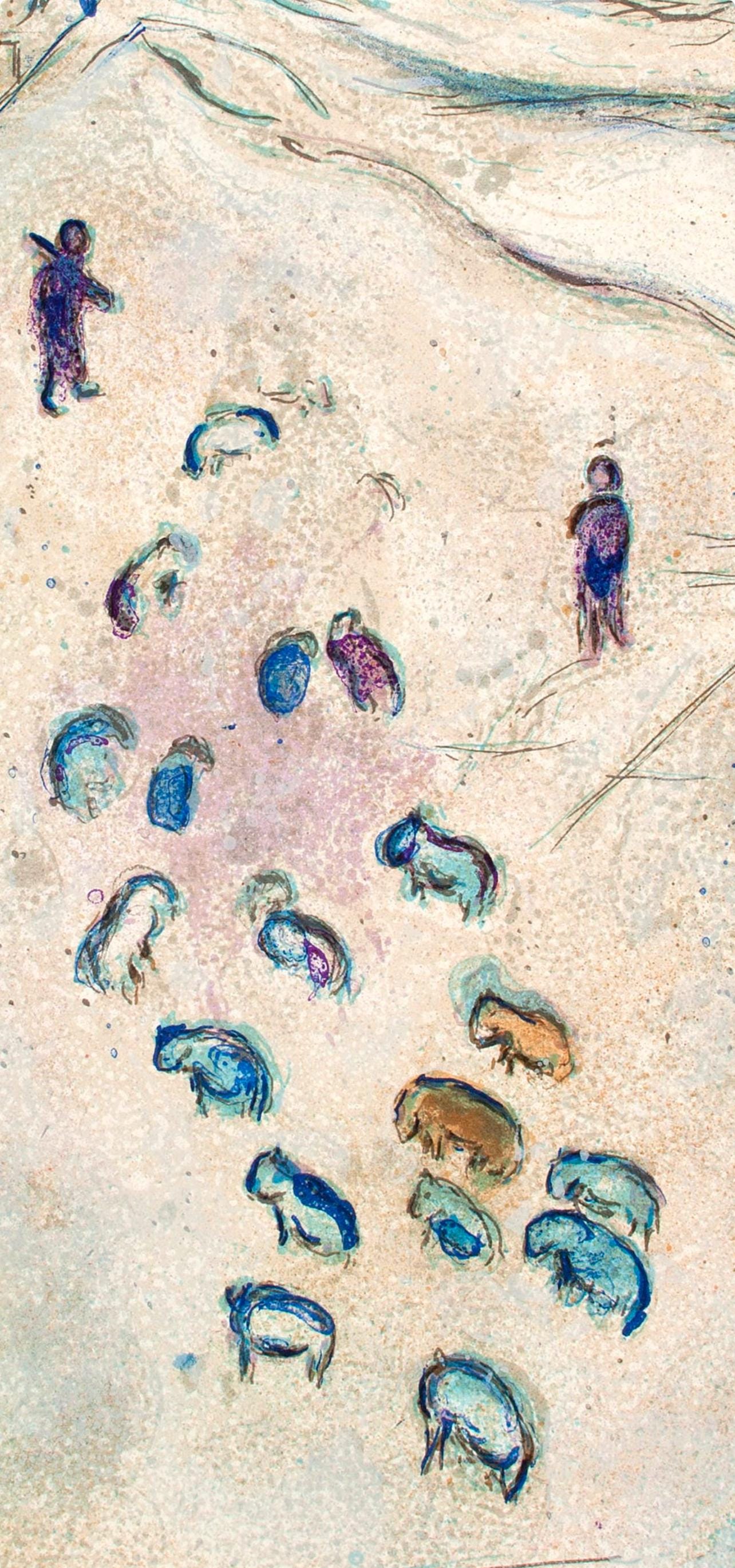 Marc Chagall, L'Hiver, Daphnis et Chloé, Limited Edition Héliogravure