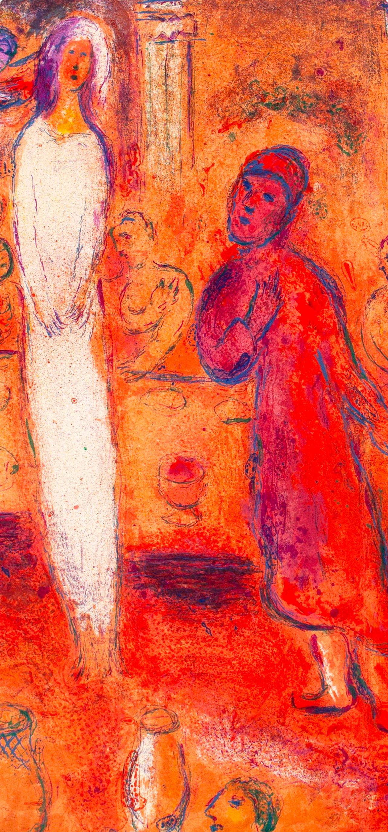 Marc Chagall, Mégaclès reconnait sa Fille pendant le Festin, Daphnis et Chloé, Limited Edition Héliogravure