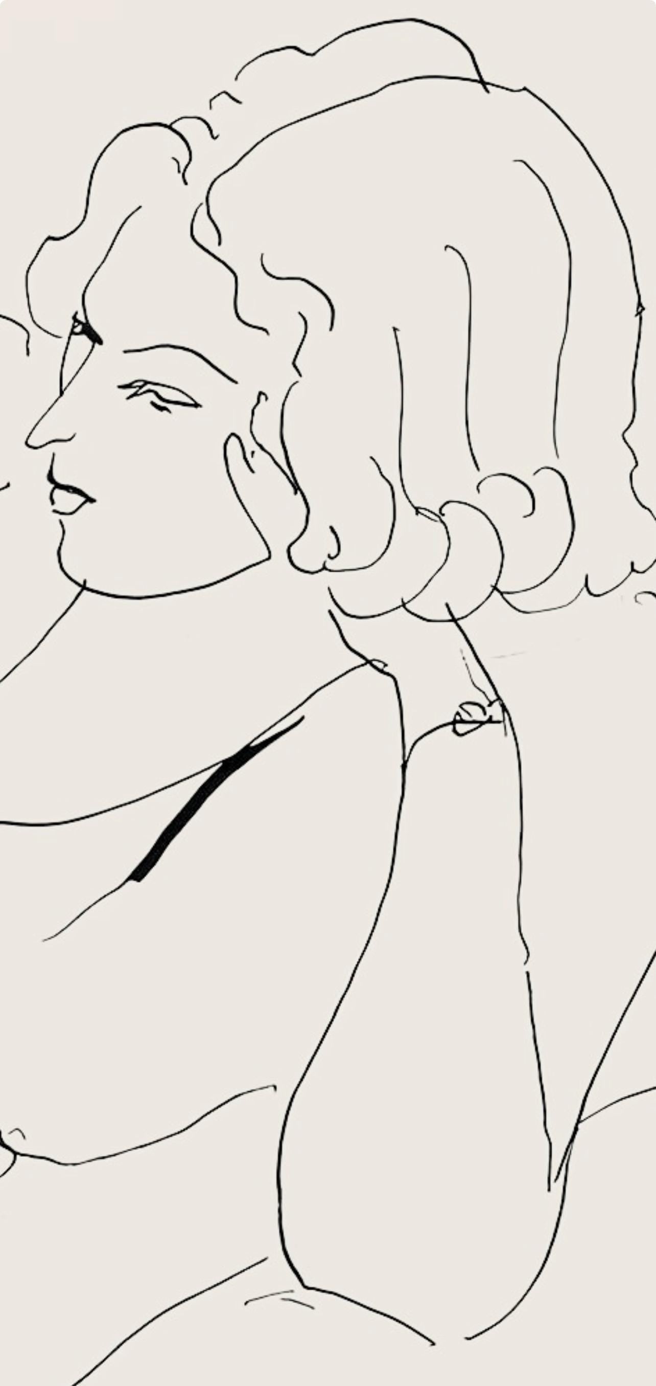 Henri Matisse, Série B, var. 6 (Duthuit 9), Henri Matisse, Dessins, Thèmes et variations, Limited Edition Lithograph