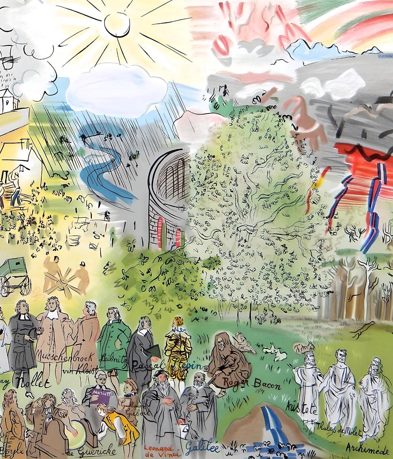 Raoul Dufy, Études: Histoire de l'Életricité, Eaux-de-vie, Lettre à mon peintre Raoul Dufy, Limited Edition Lithograph