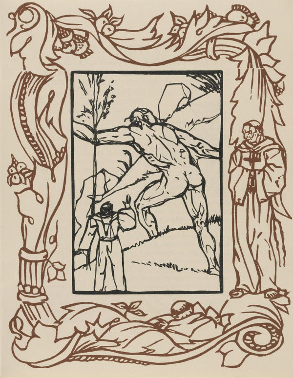 Émile Bernard, Composition (Morane, No. 100), Les Petites Fleurs de St. Françoise, Limited Edition Woodcut