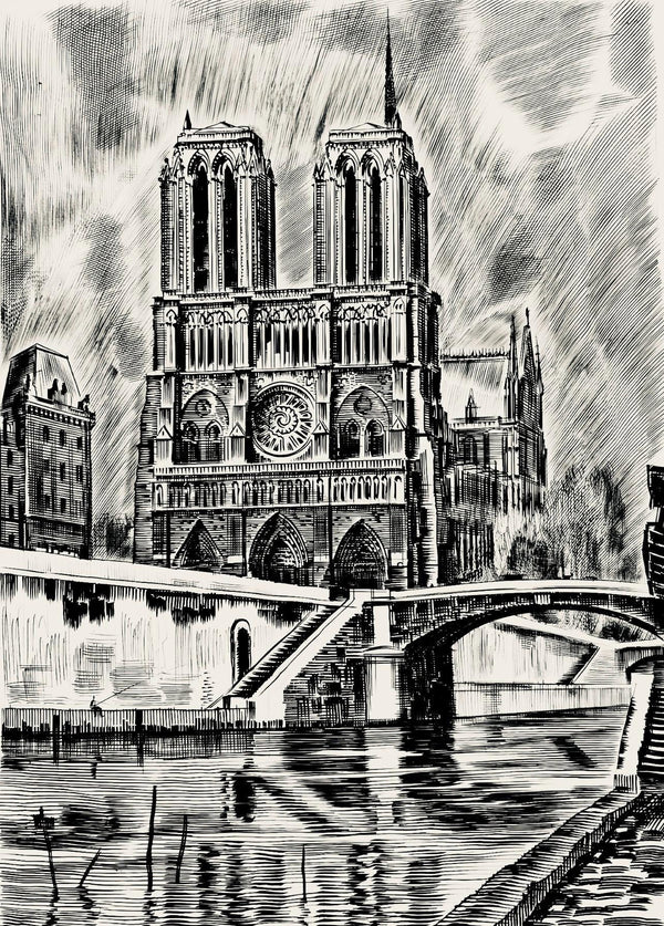 Albert Decaris, Composition, Portrait de A. Decaris, Limited Edition Engraving