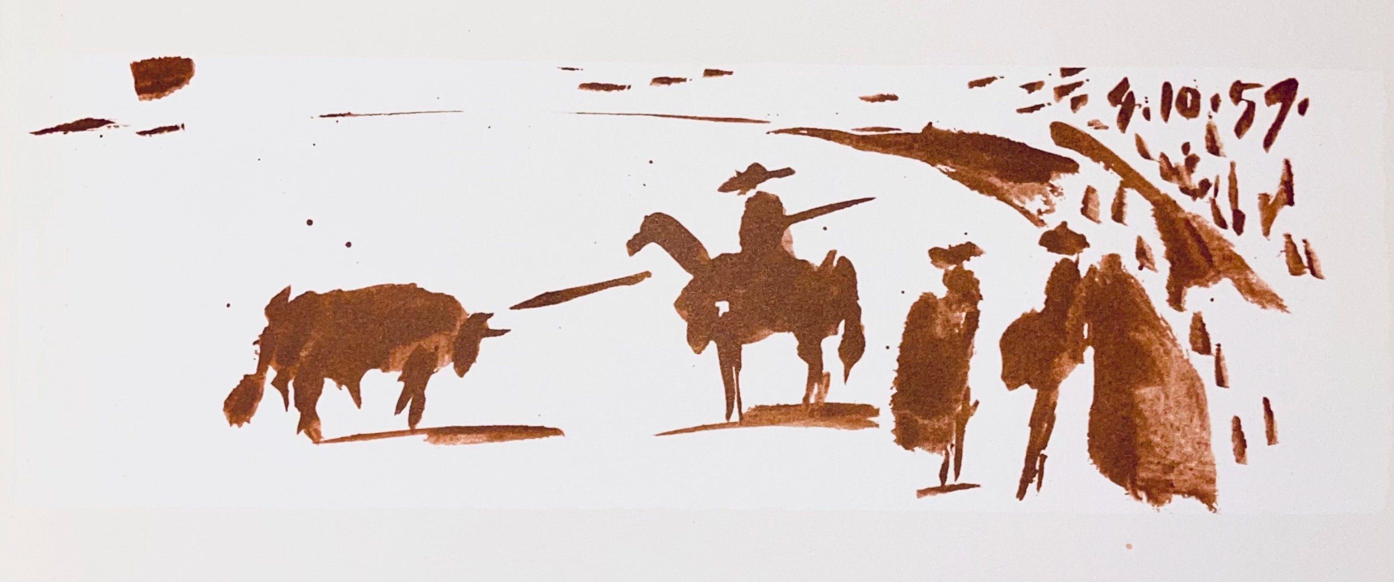 Pablo Picasso, Composition (Bloch 1276; Czwiklitzer 23), Toros y Toreros, Limited Edition Lithograph