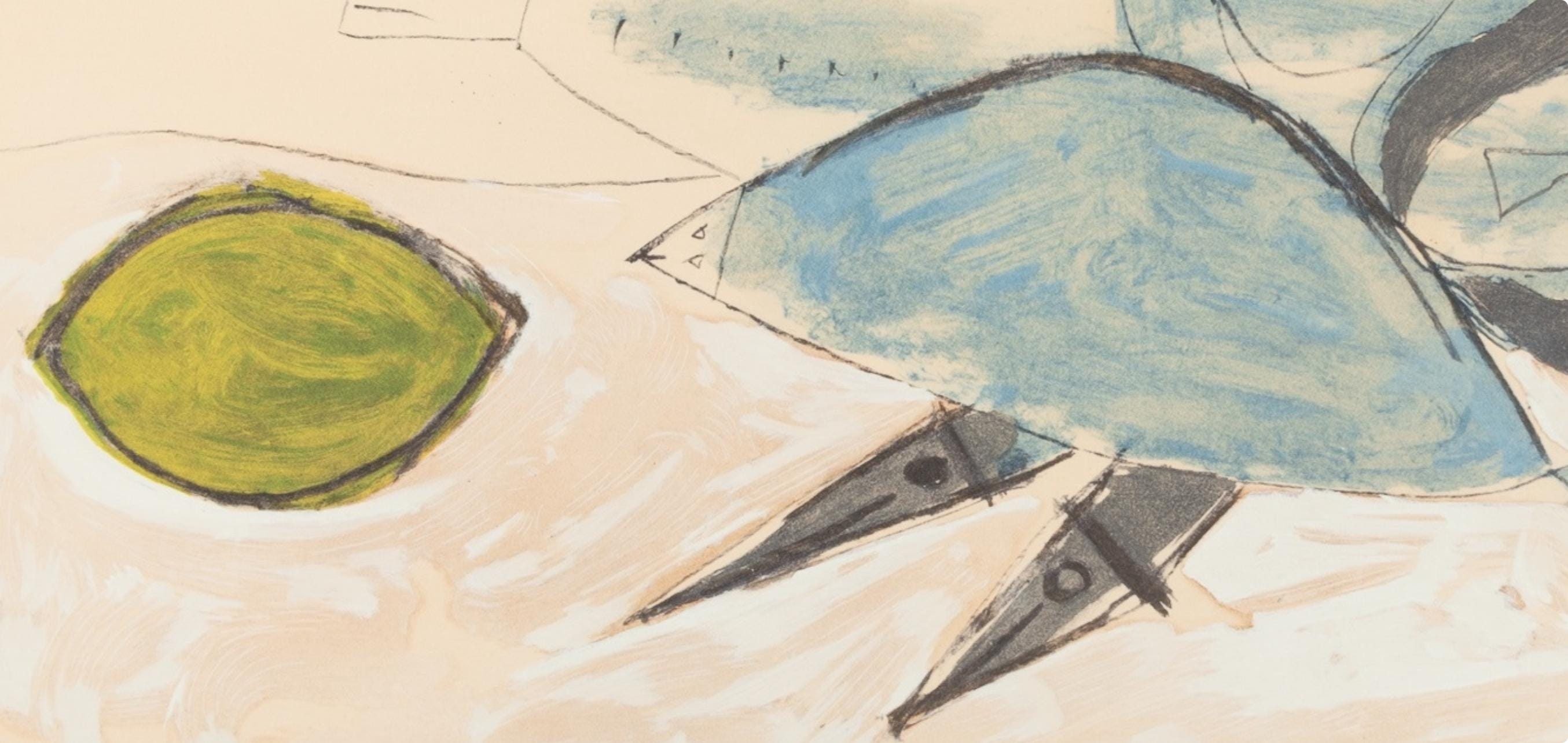Pablo Picasso, Composition, Faunes et Flore d'Antibes, Limited Edition Lithograph