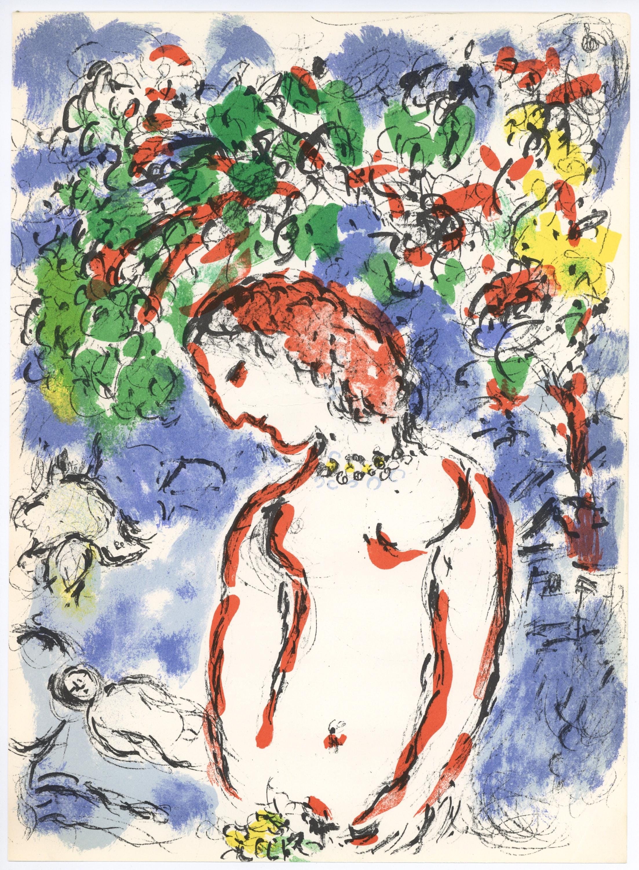 Marc Chagall, Composition (Cramer 91; Mourlot 650), Derrière le miroir, Limited Edition Lithograph