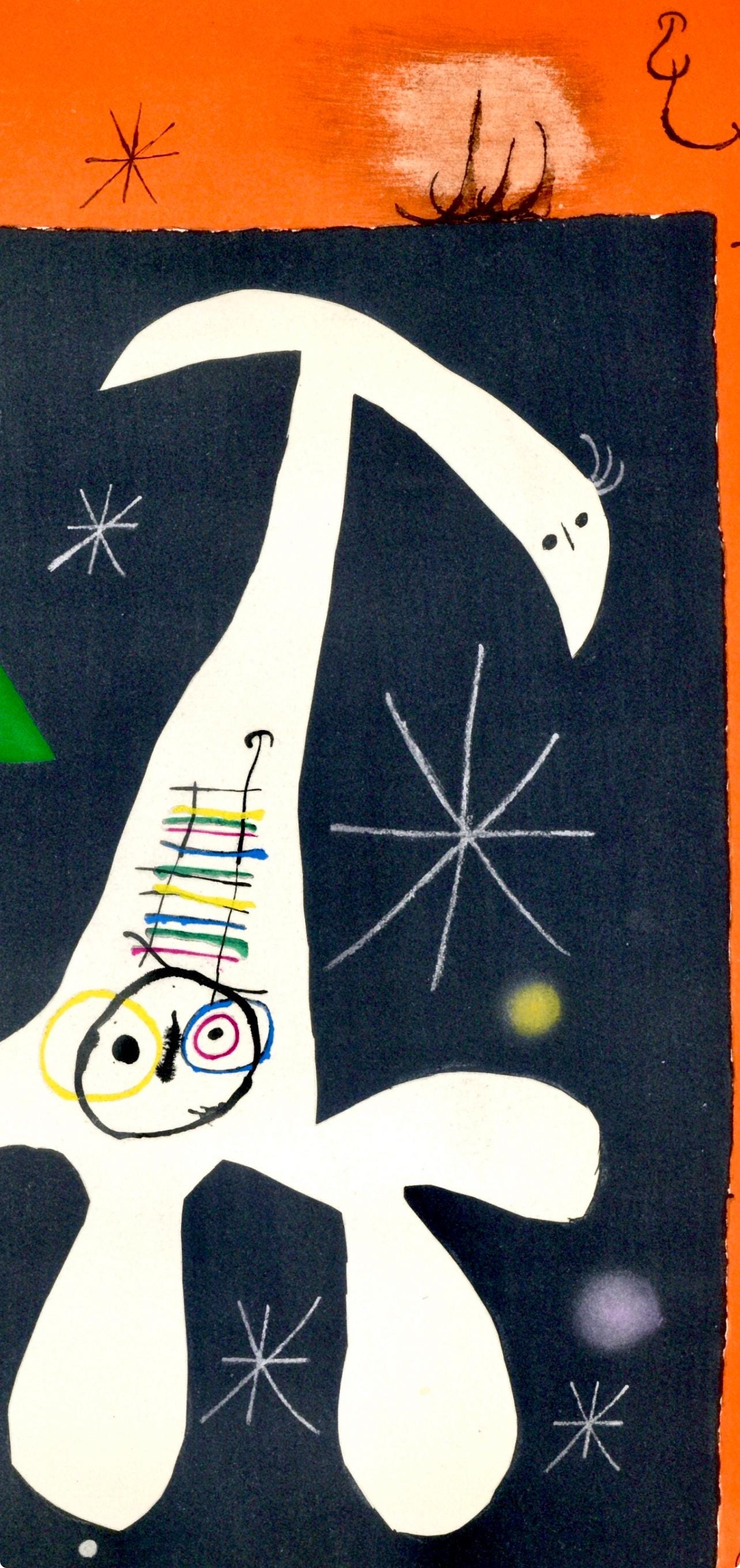 Joan Miró, Composition, Miró, Oiseau Solaire, Oiseau Lunaire, Étincelles, Limited Edition Lithograph