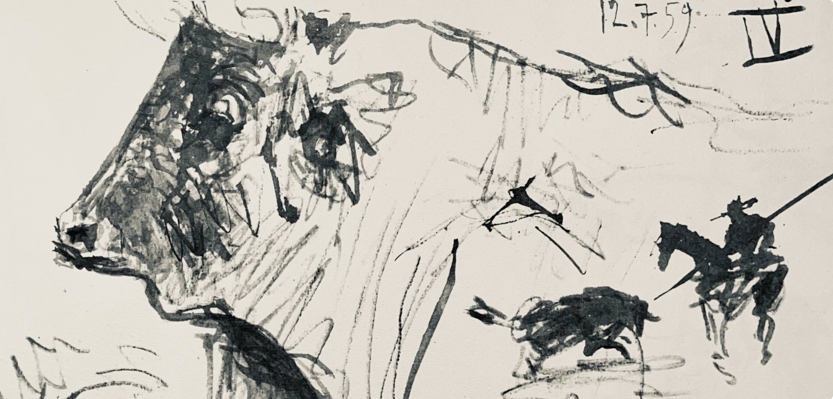 Pablo Picasso, Composition (Bloch 1276; Czwiklitzer 23), Toros y Toreros, Limited Edition Lithograph