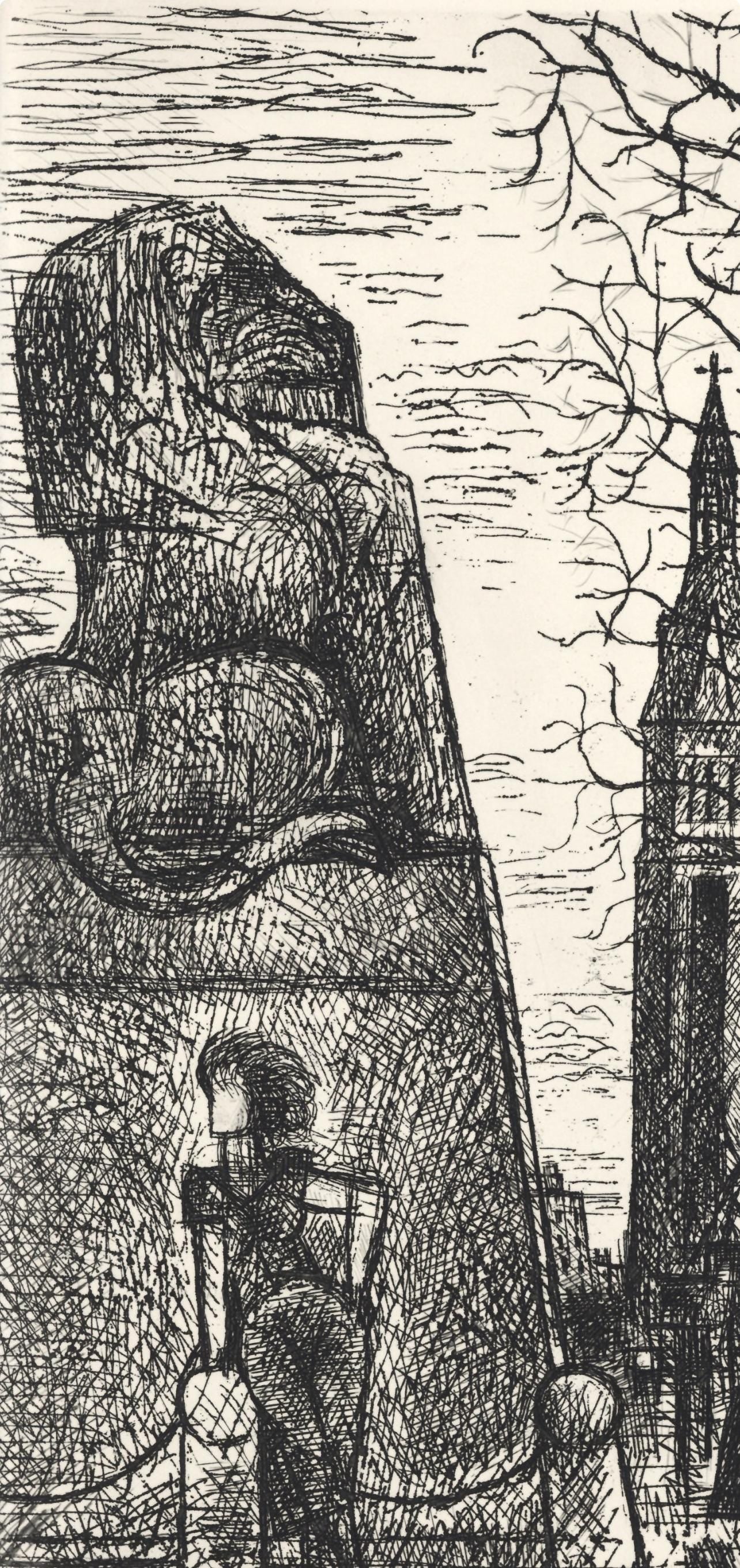 Marcel Gromaire, Petit-Montroug, A La gloire à Paris, Limited Edition Etching