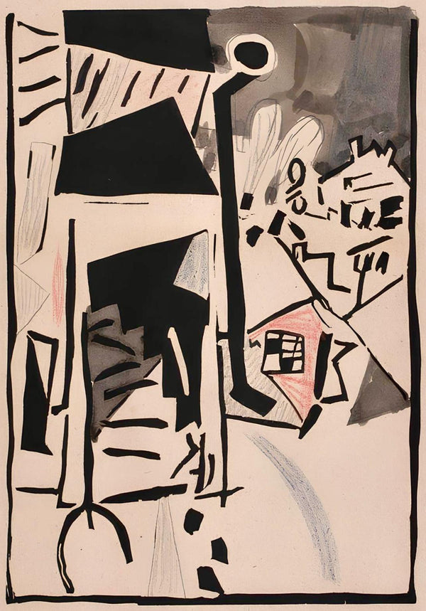 Jean Pougny, Composition, Pougny, dix linogravures originales, 1914-1920, Limited Edition Linocut