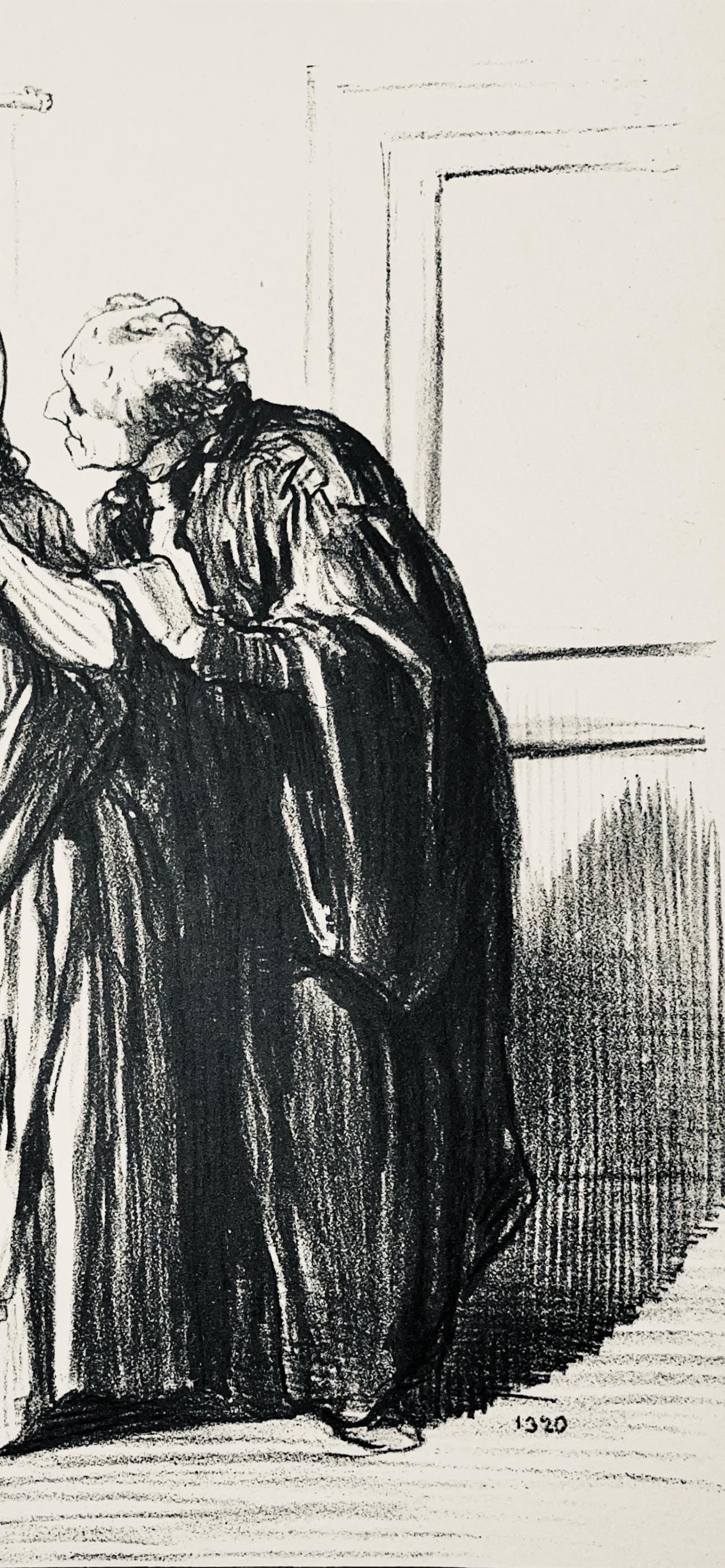 Honoré Daumier, Composition, Honoré Daumier, Law and Justice, Limited Edition Lithograph