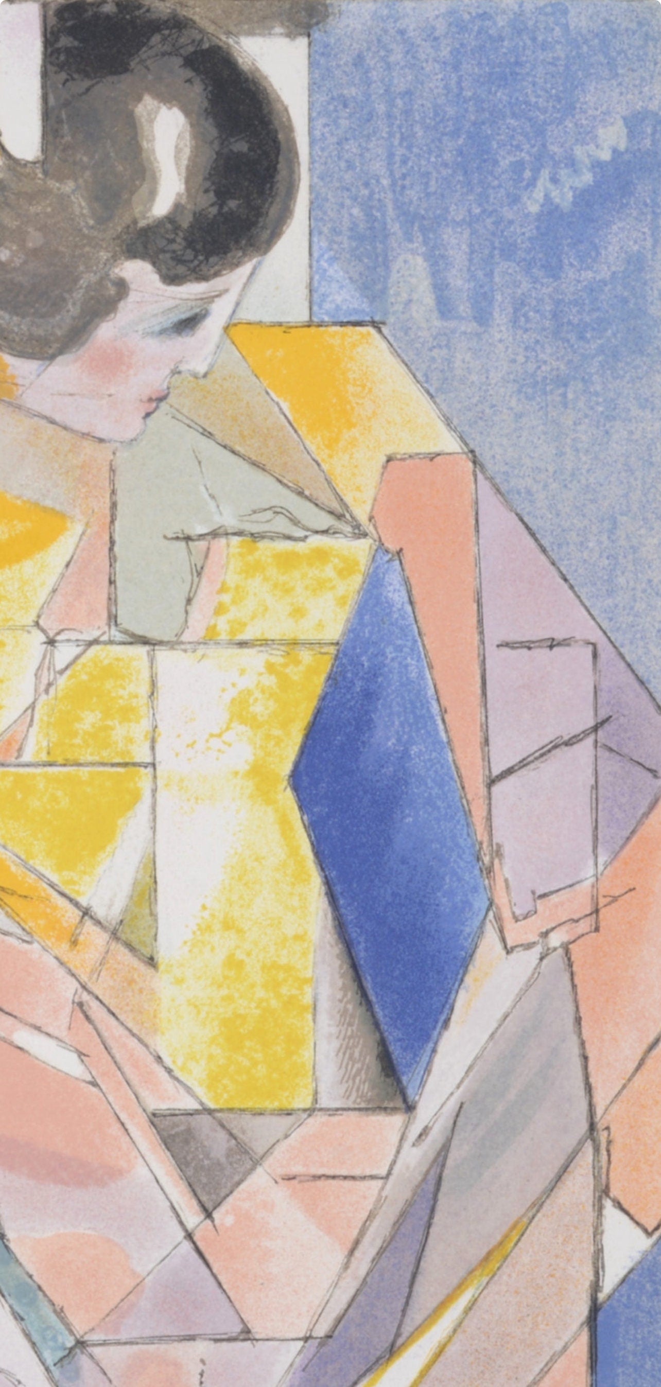 Jacques Villon, Portrait d'une jeune fille, Souvenirs et portraits d'artistes, Limited Edition Lithograph