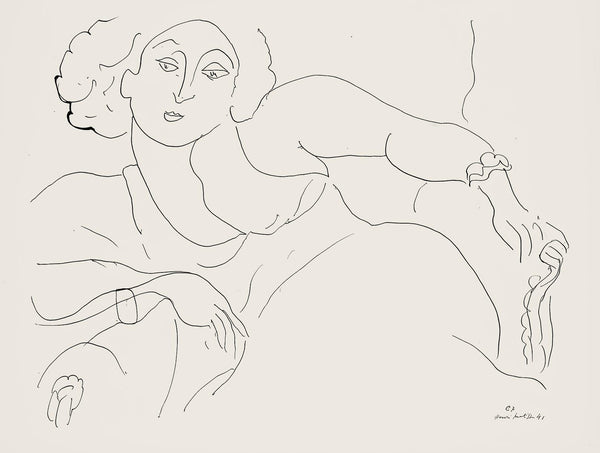 Henri Matisse, Série C, var. 7 (Duthuit 9), Henri Matisse, Dessins, Thèmes et variations, Limited Edition Lithograph