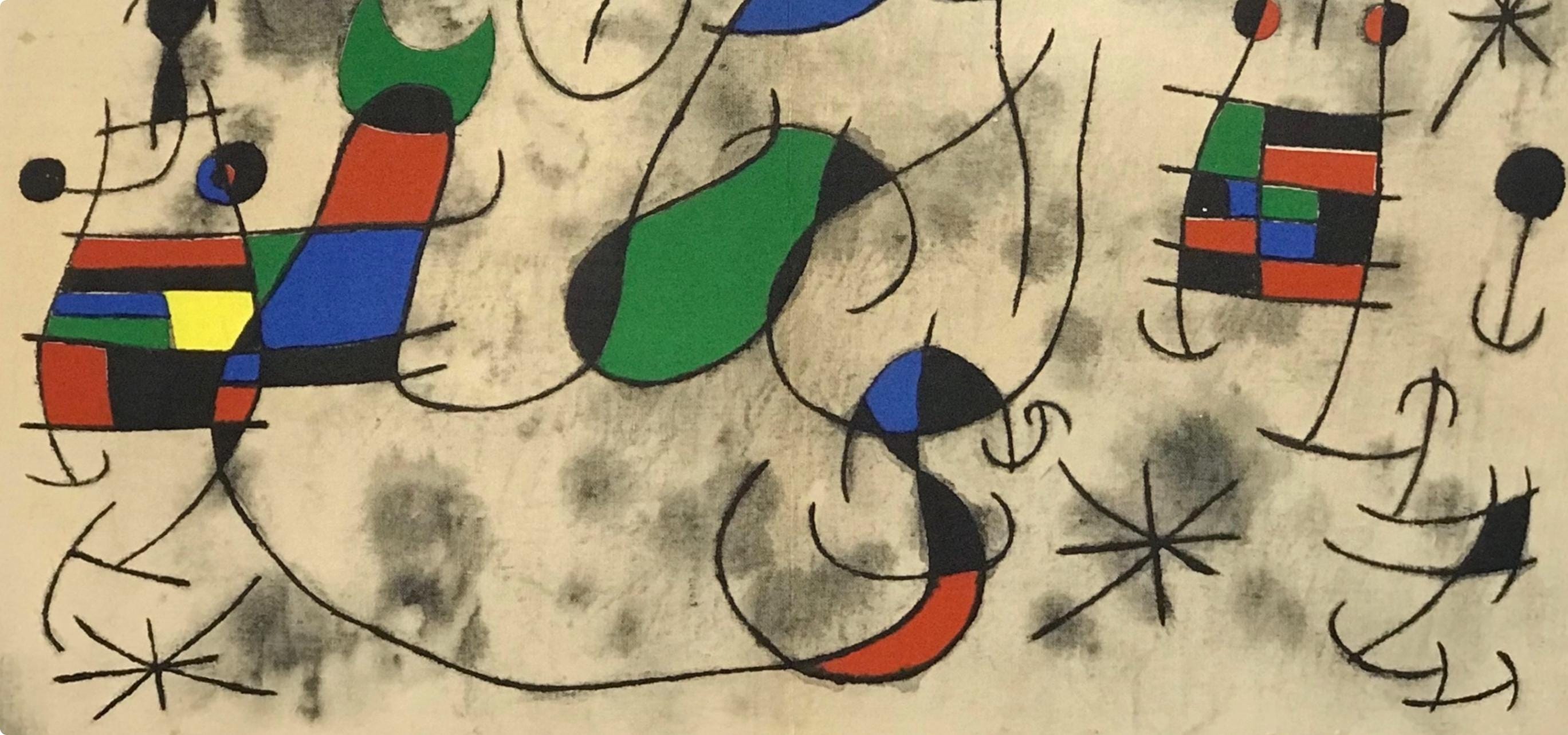 Joan Miró, Composition (Cramer 112; Mourlot 439-442), Derrière le miroir, Limited Edition Lithograph