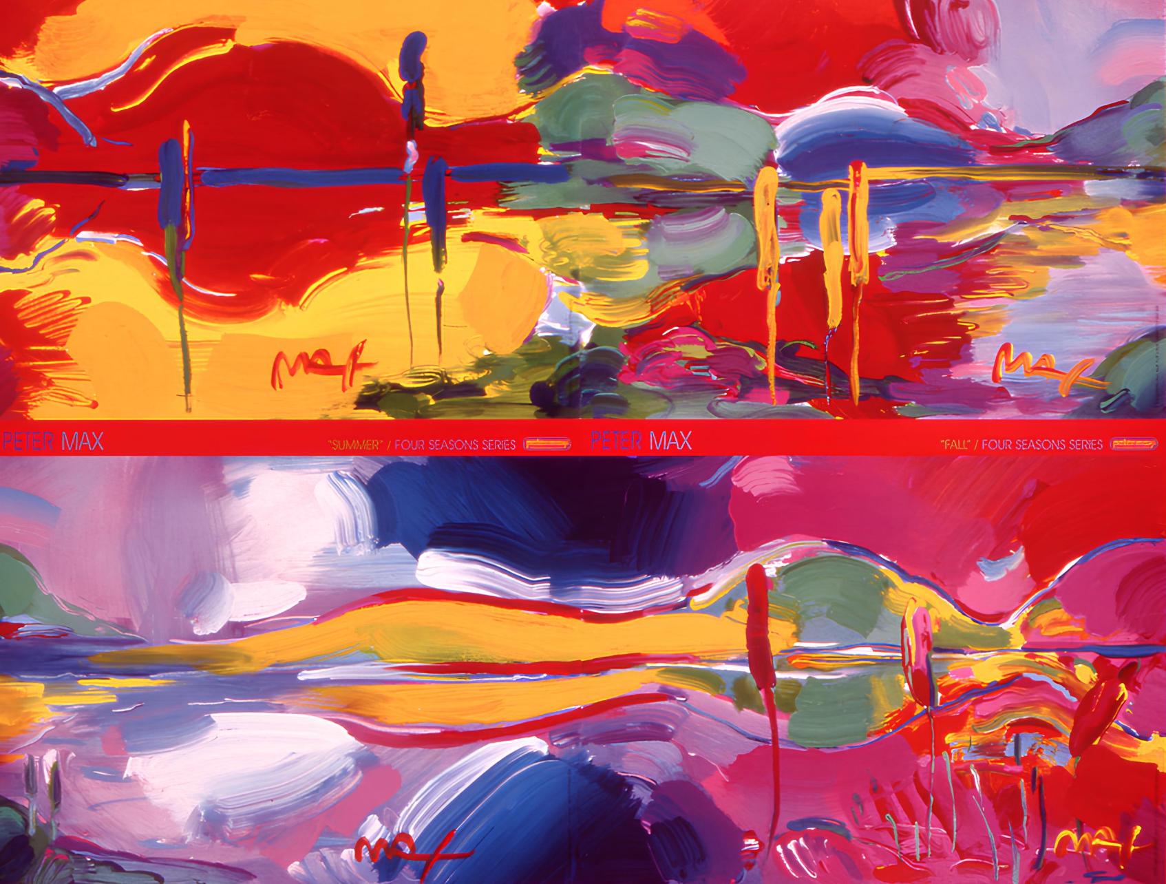 Peter Max, Four Seasons Series, 2000, Hand Signed, Official Edition Offset Lithograph