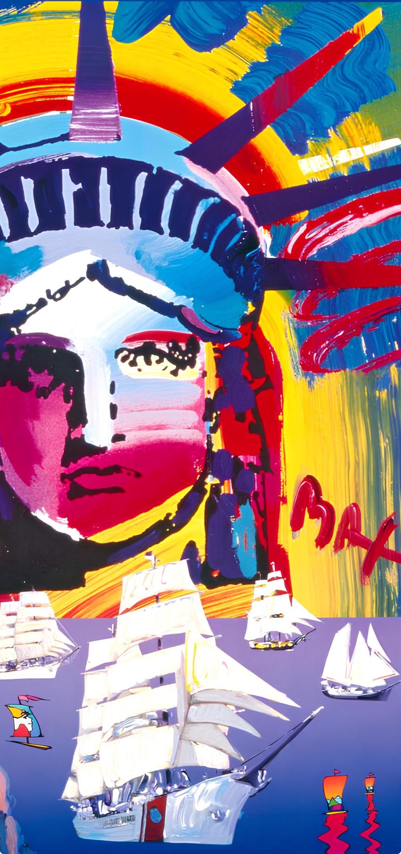 Peter Max, Summer Storm, 2000, Hand Signed, Official Edition Offset Lithograph