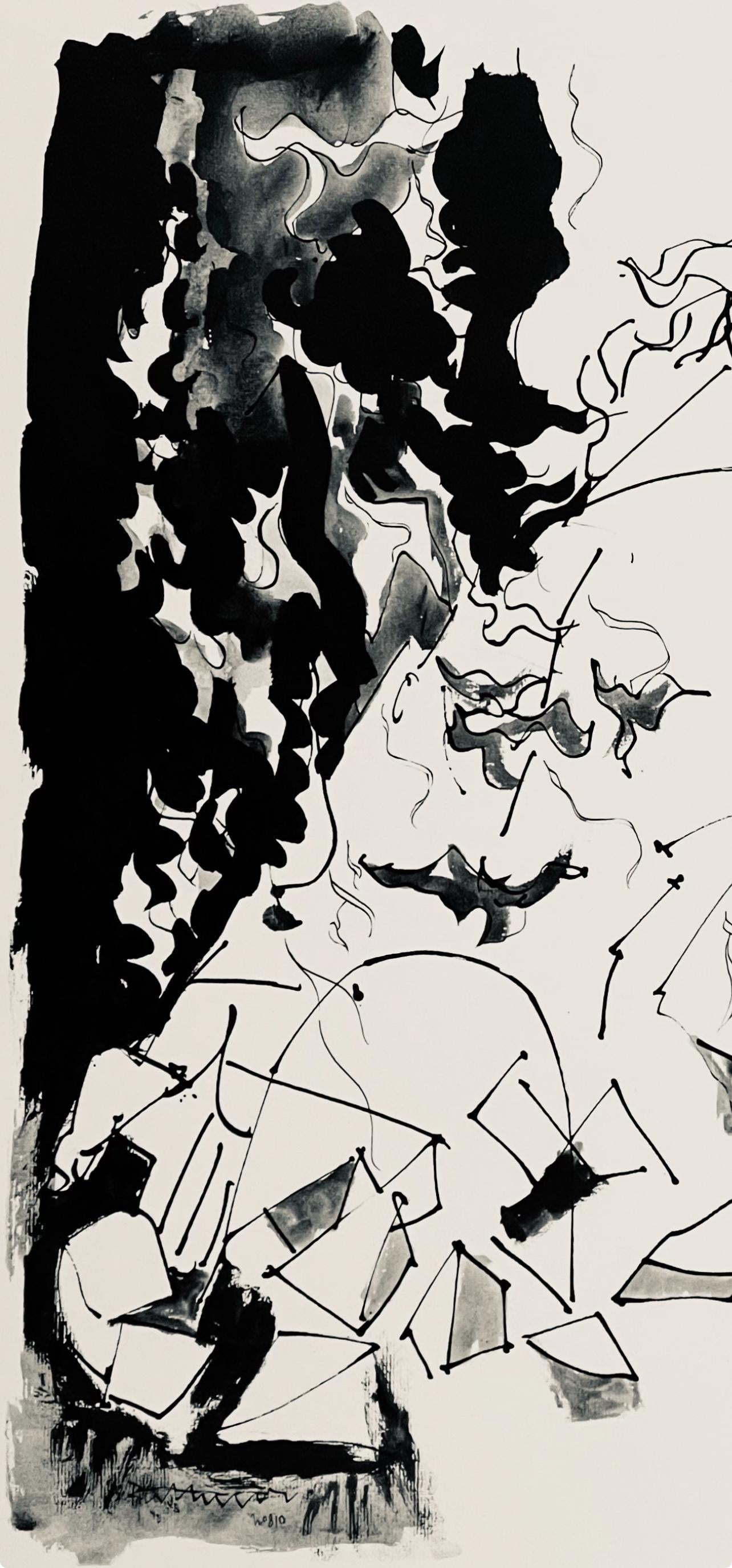 Abraham Rattner, Moses: study, Limited Edition Lithograph