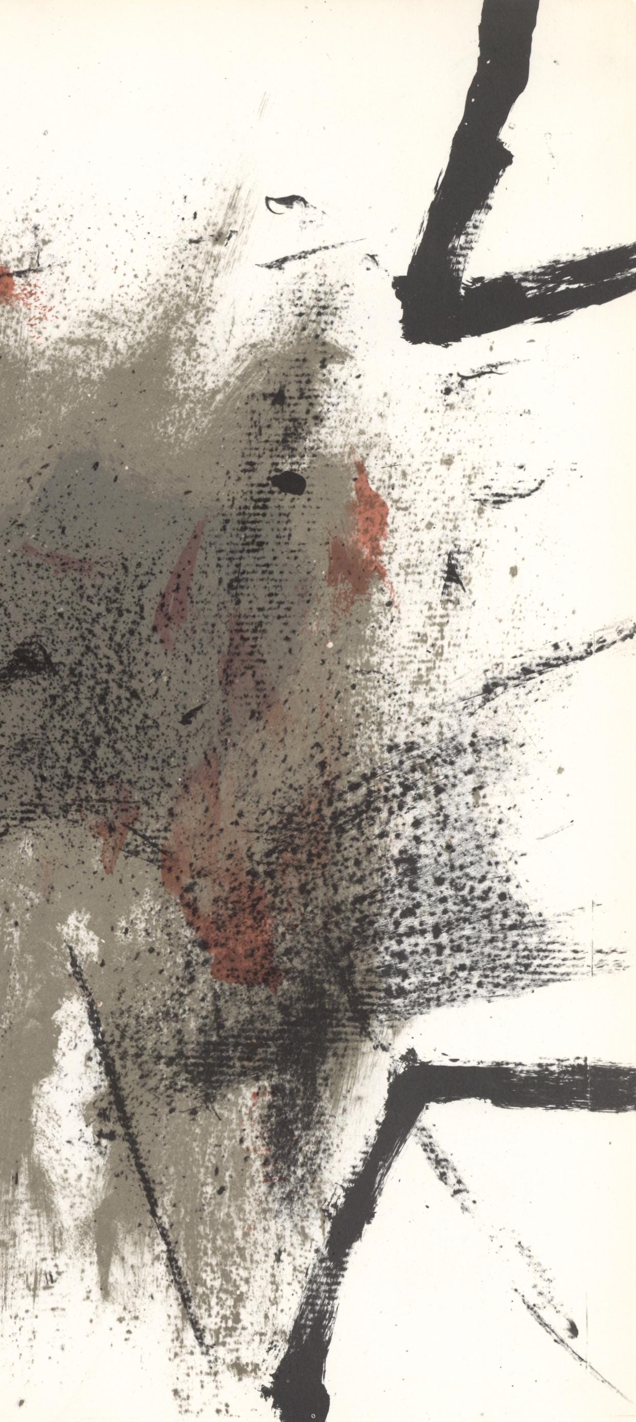 Antoni Tàpies, Composition, Derrière le miroir, Limited Edition Lithograph