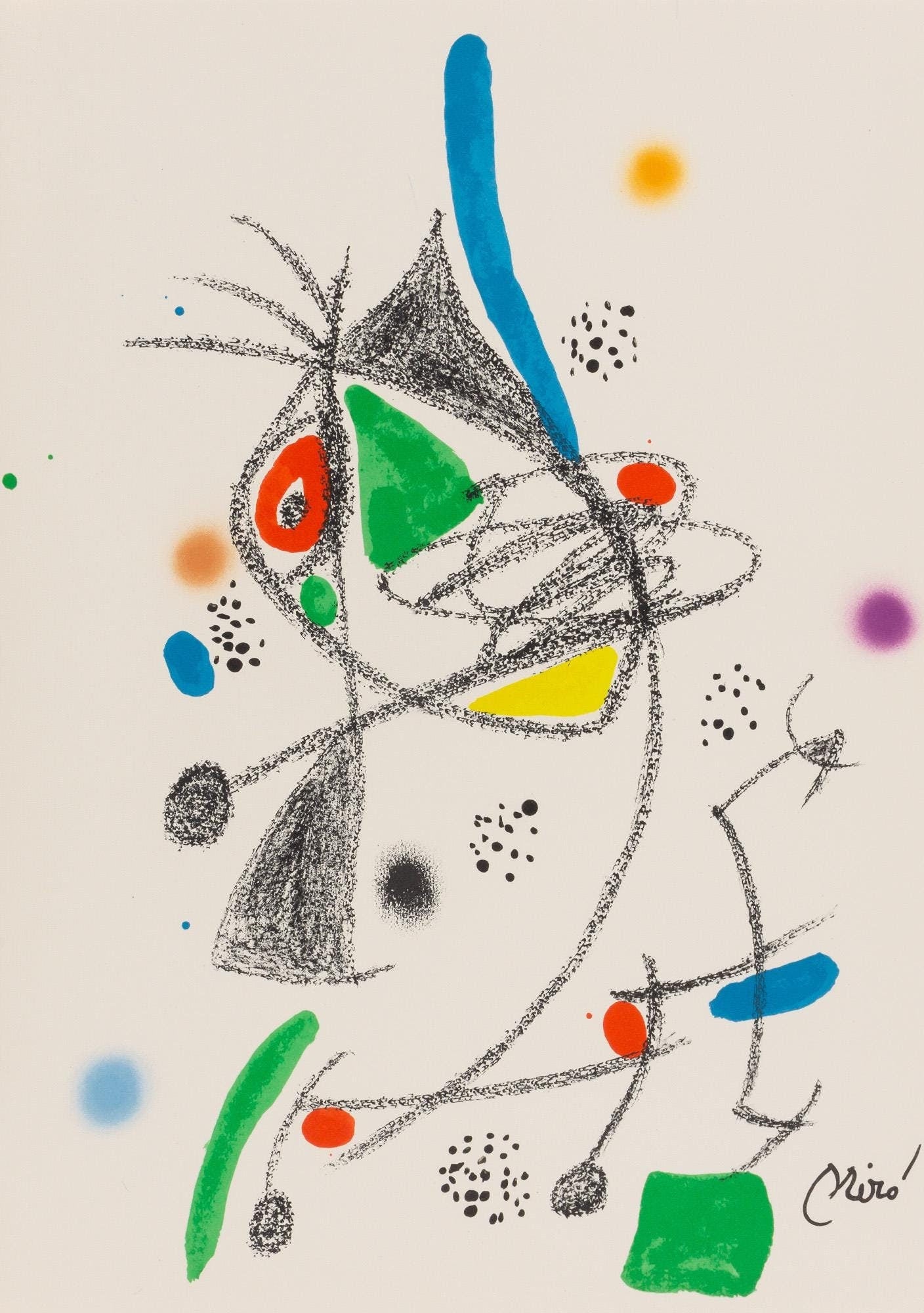 Joan Miró, Composition (Mourlot, 1051-1072), Maravillas con Variaciones acrósticas en el Jardín de Miró, Limited Edition Lithograph